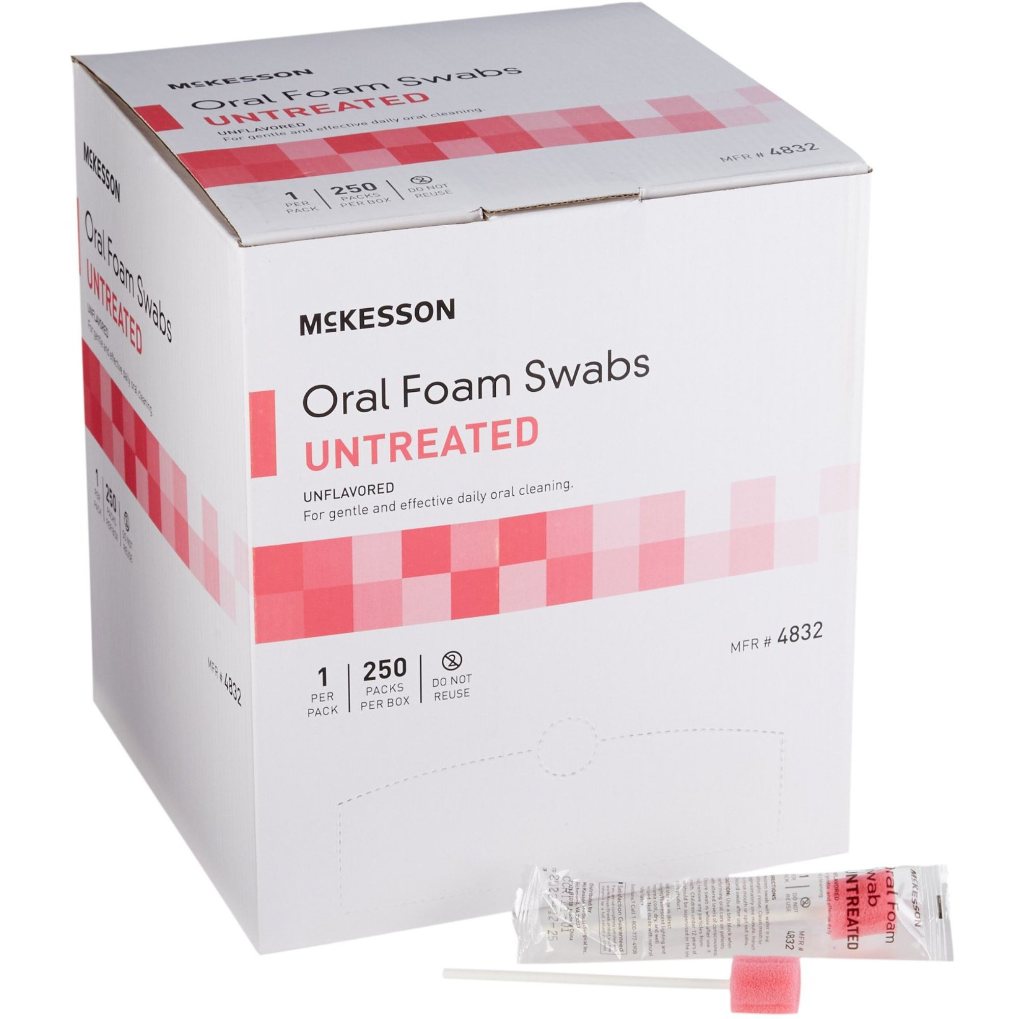 McKesson Oral Foam Swabstick, Untreated | Shop at Carewell