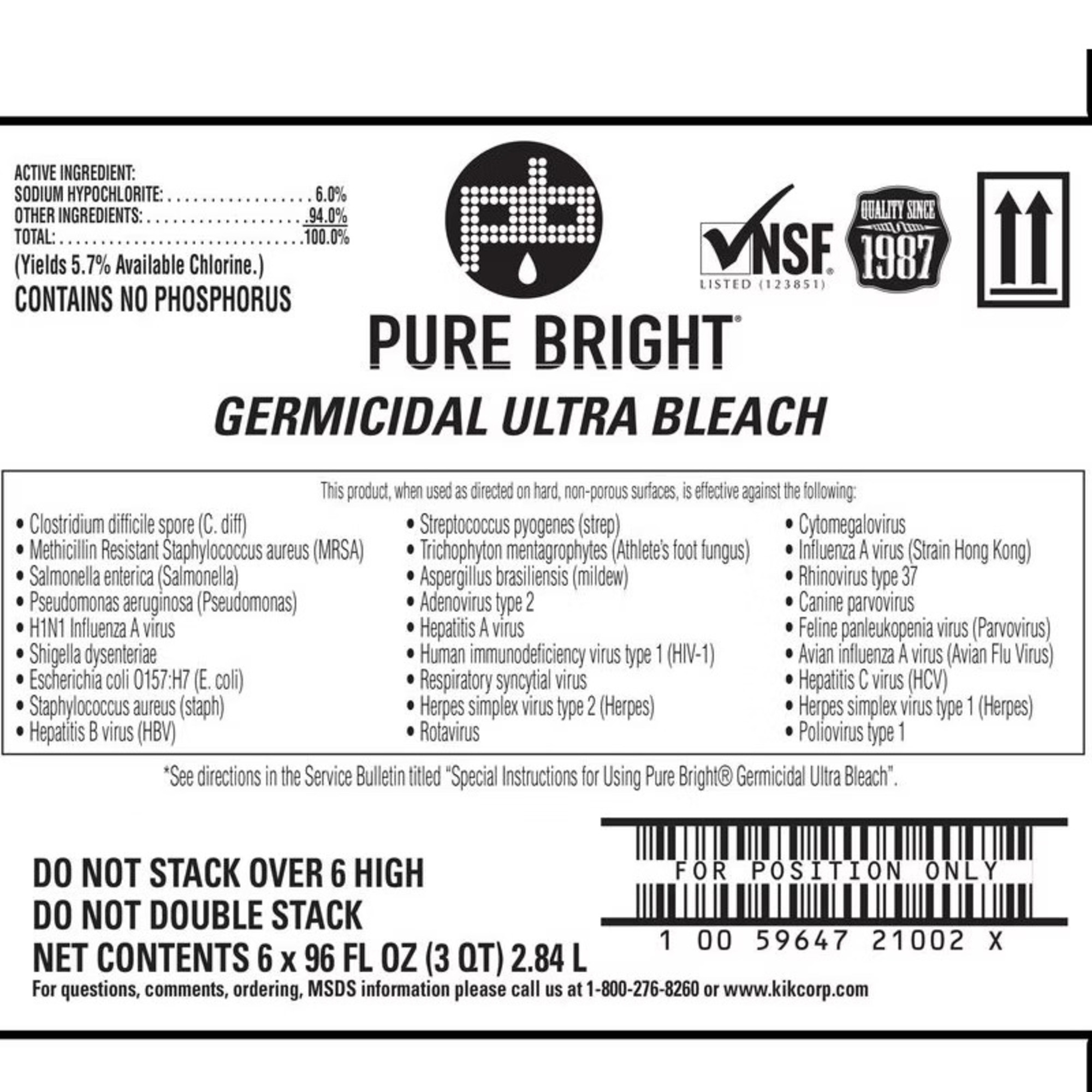 Pure Bright Germicidal Bleach