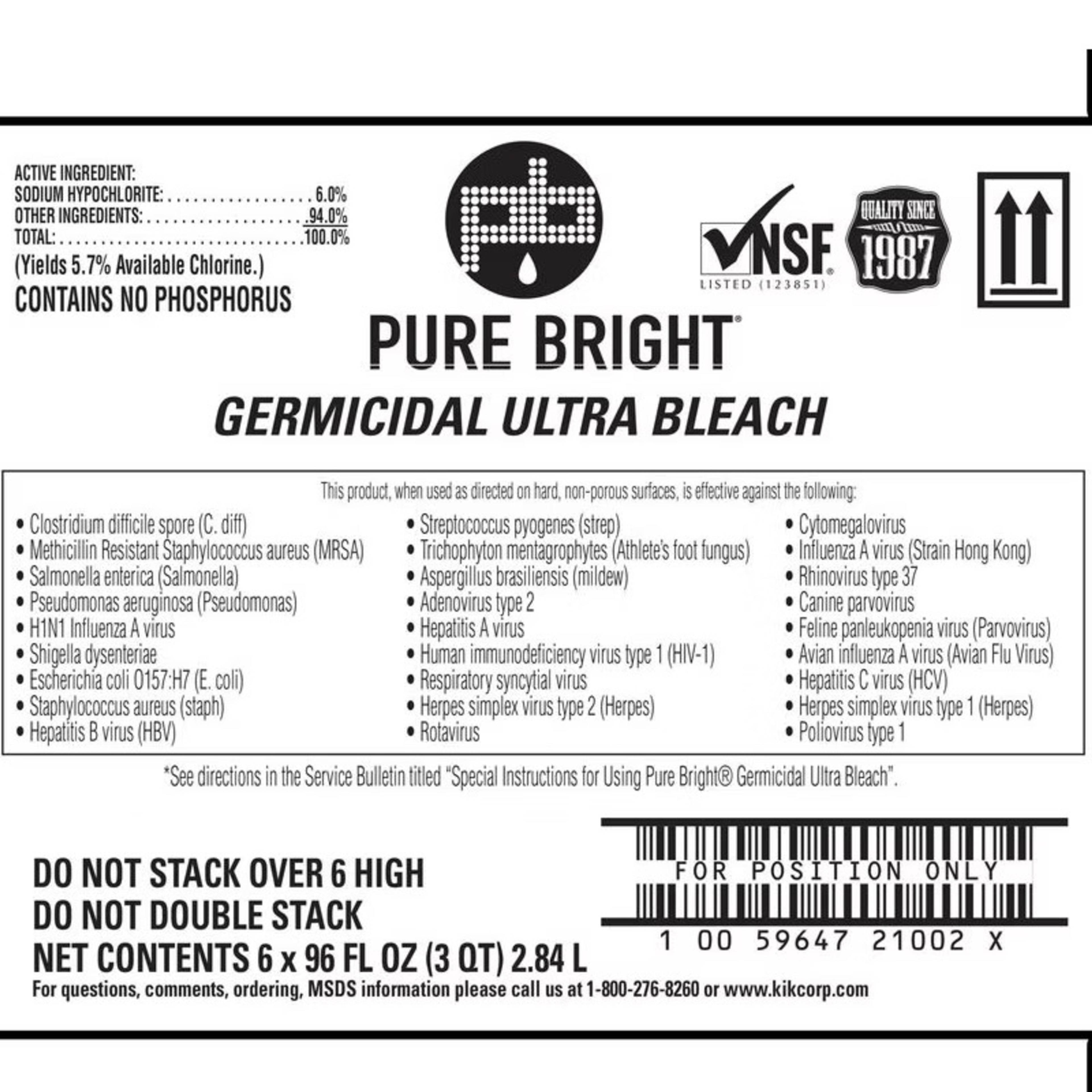 Pure Bright Germicidal Bleach