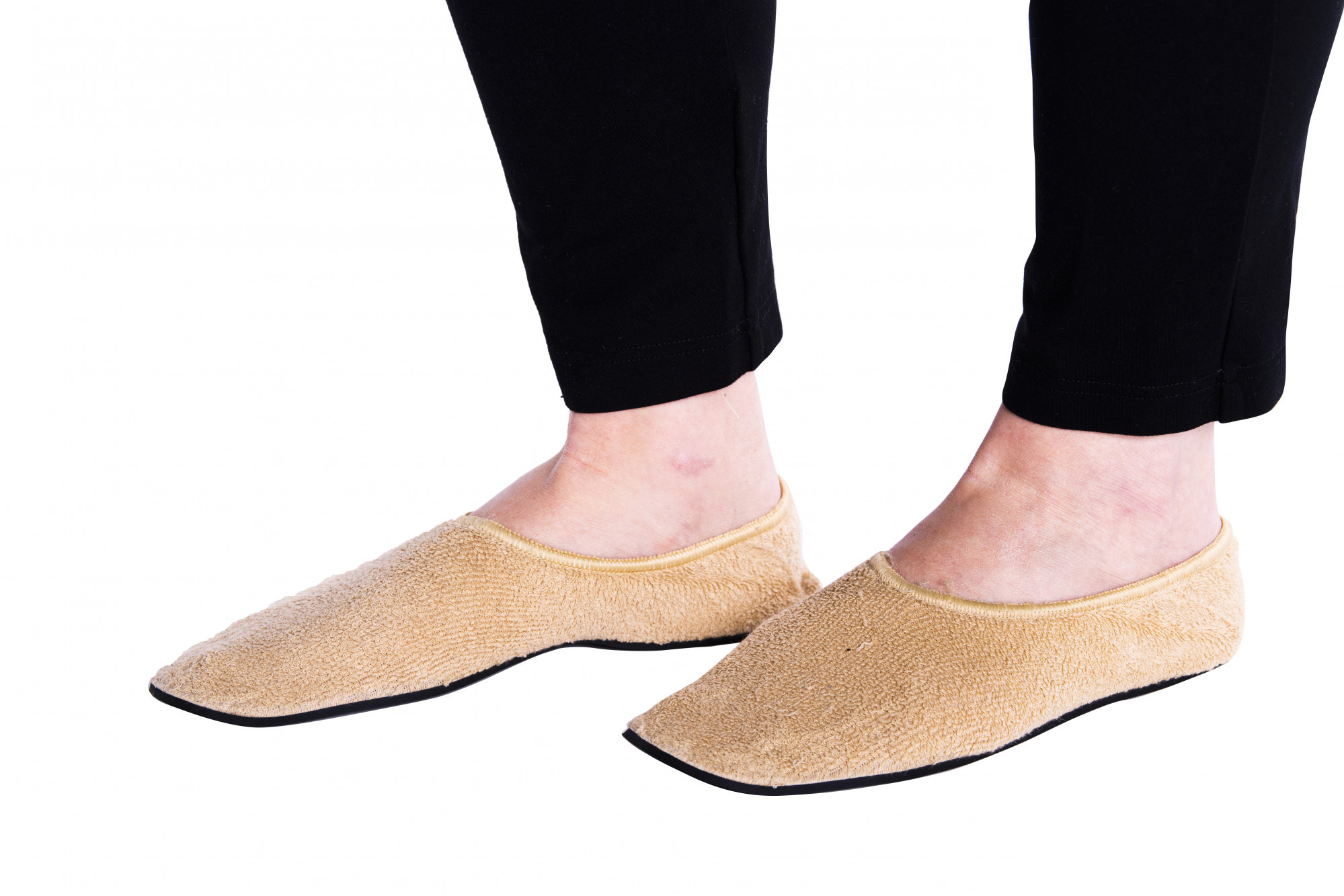Posey Non-Skid Ankle Slippers, tan