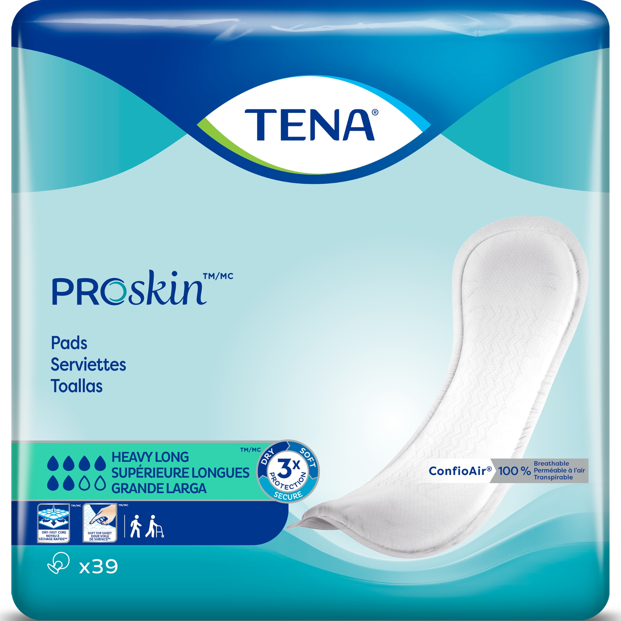 TENA ProSkin Heavy Bladder Control Pads for Women, Heavy Absorbency