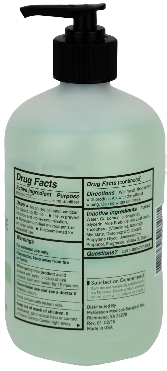 McKesson Hand Sanitizer with Aloe, Spring Water Scent