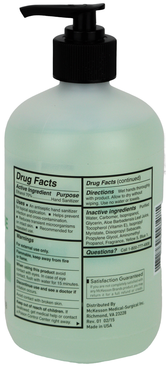 McKesson Hand Sanitizer with Aloe, Spring Water Scent