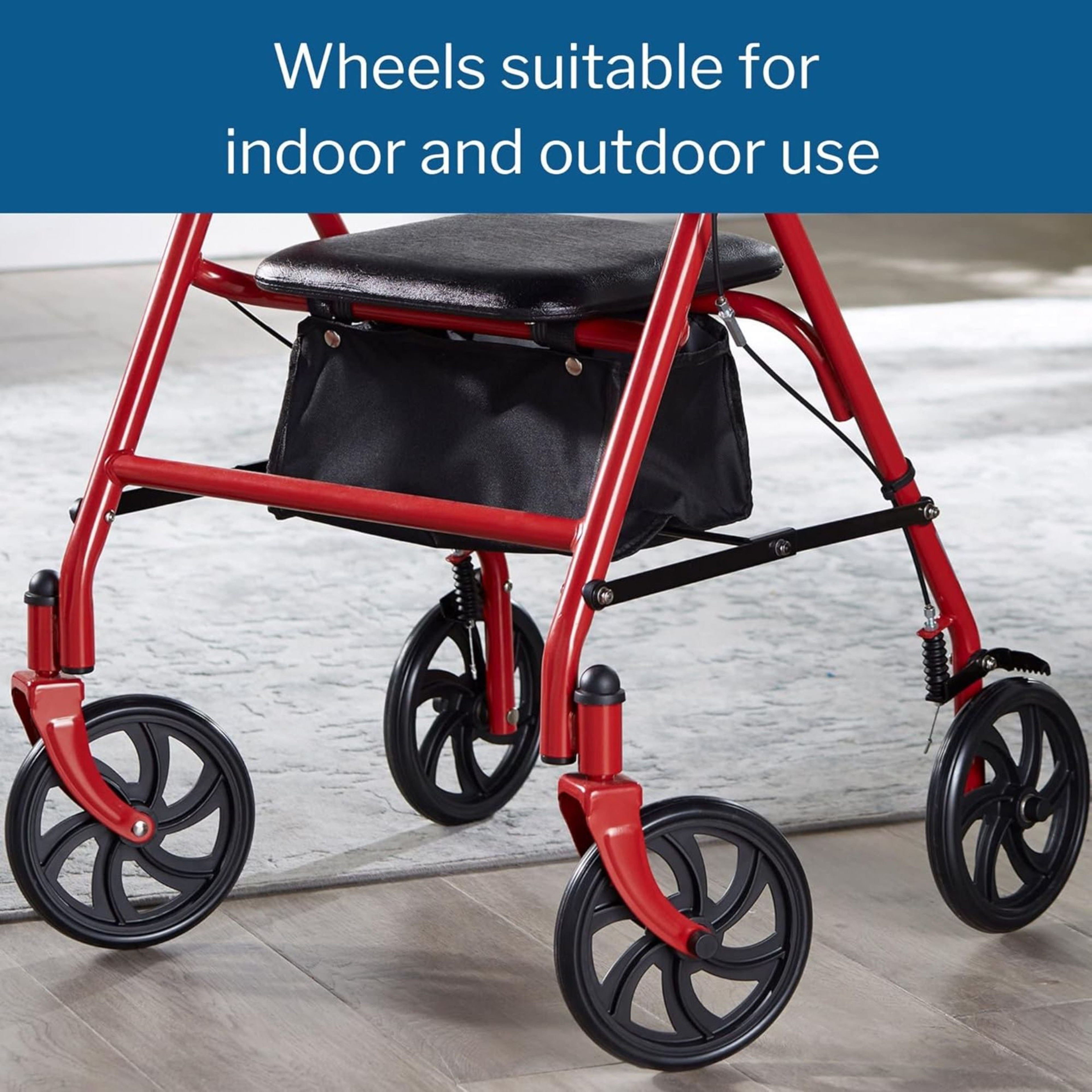 McKesson 4 Wheel Folding Rollator | Shop at Carewell