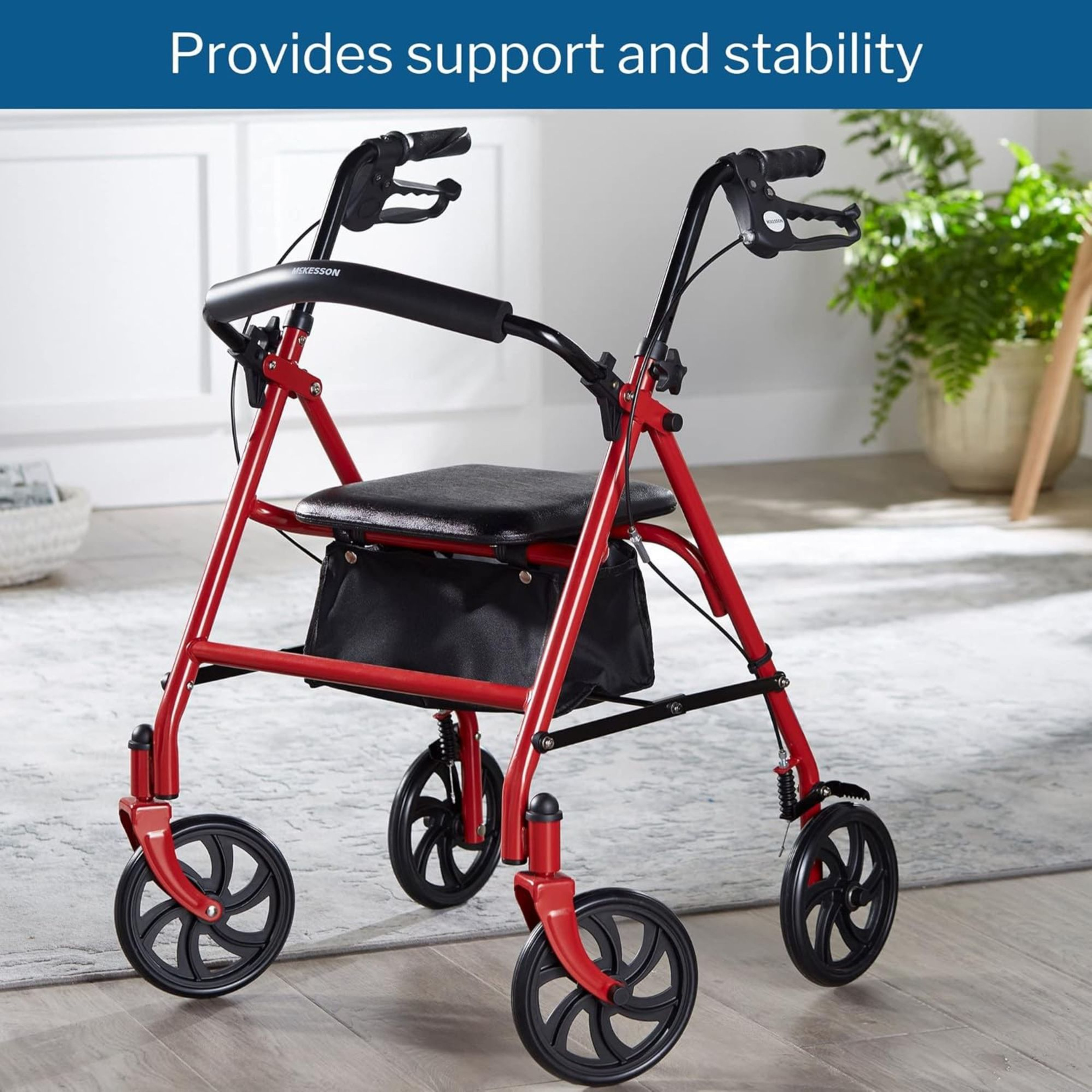 McKesson 4 Wheel Folding Rollator | Shop at Carewell
