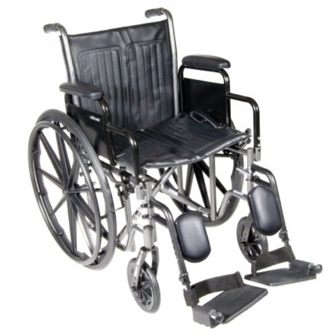 McKesson Wheelchair with Padded Arms, Swing-Away Elevating Footrest