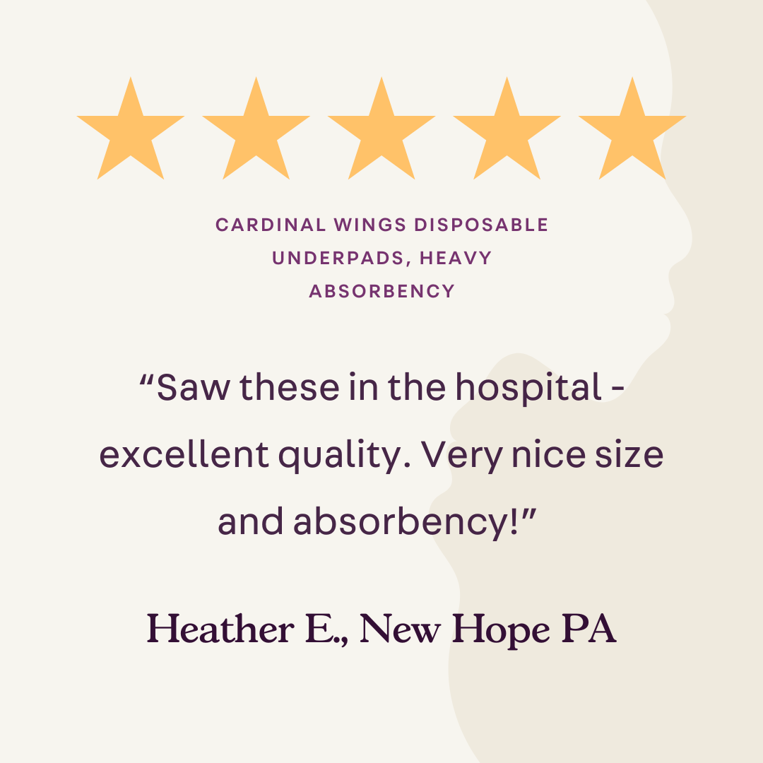 Cardinal Wings Disposable Underpads, Heavy Absorbency,