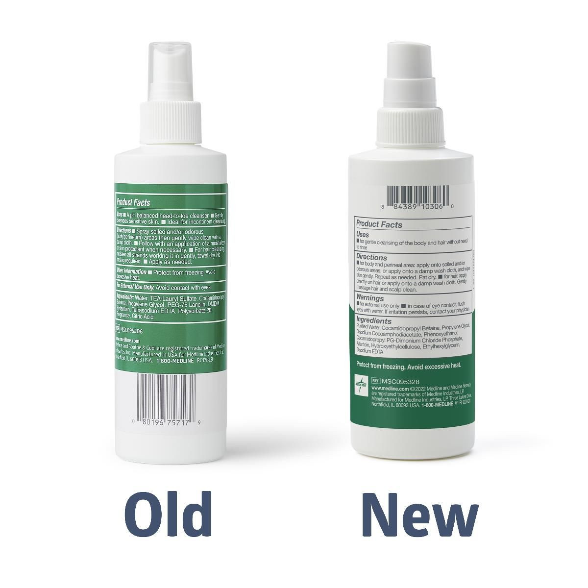 Medline Remedy Essentials No-Rinse Body Cleanser, Scented