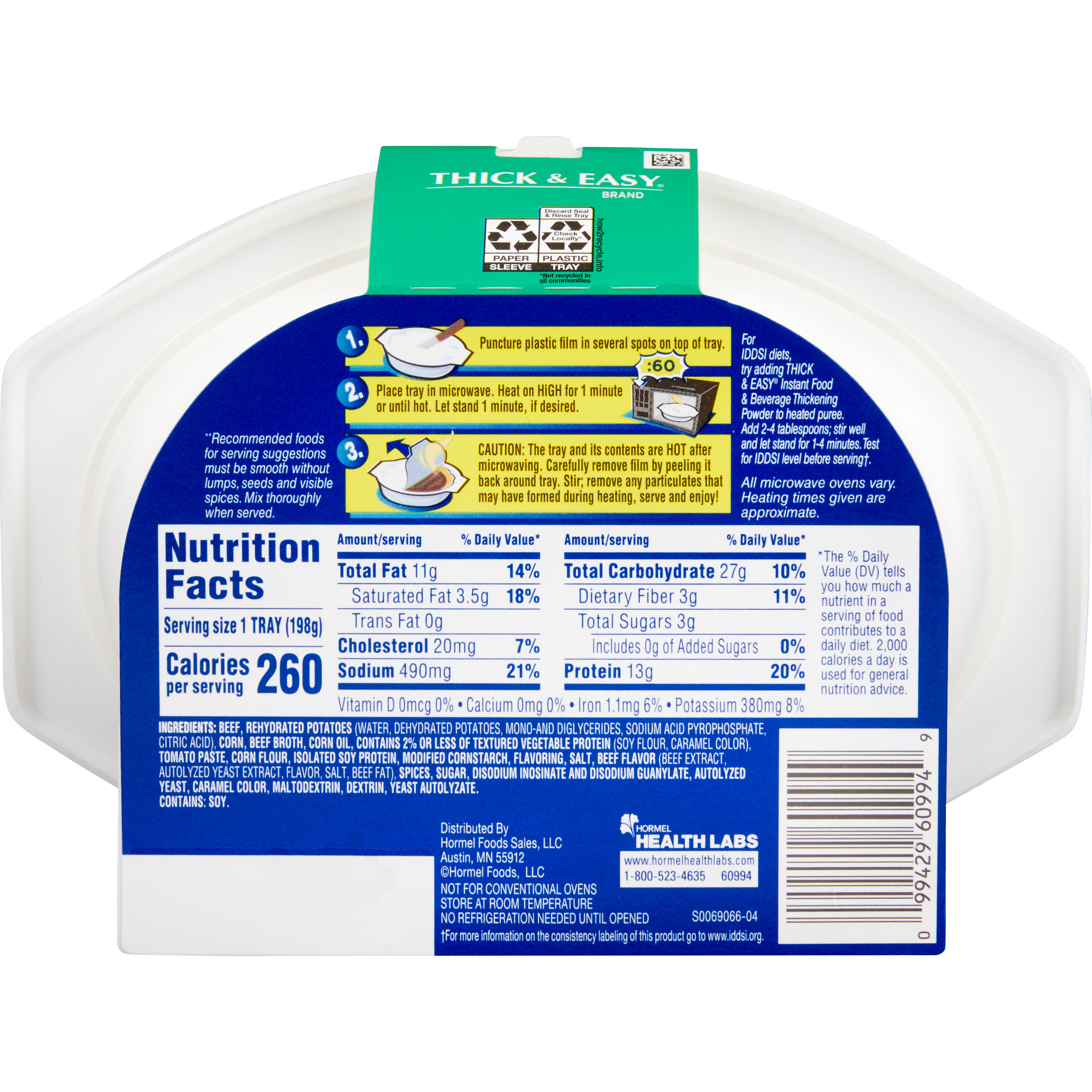 Thick & Easy Purees, Beef with Potatoes and Corn