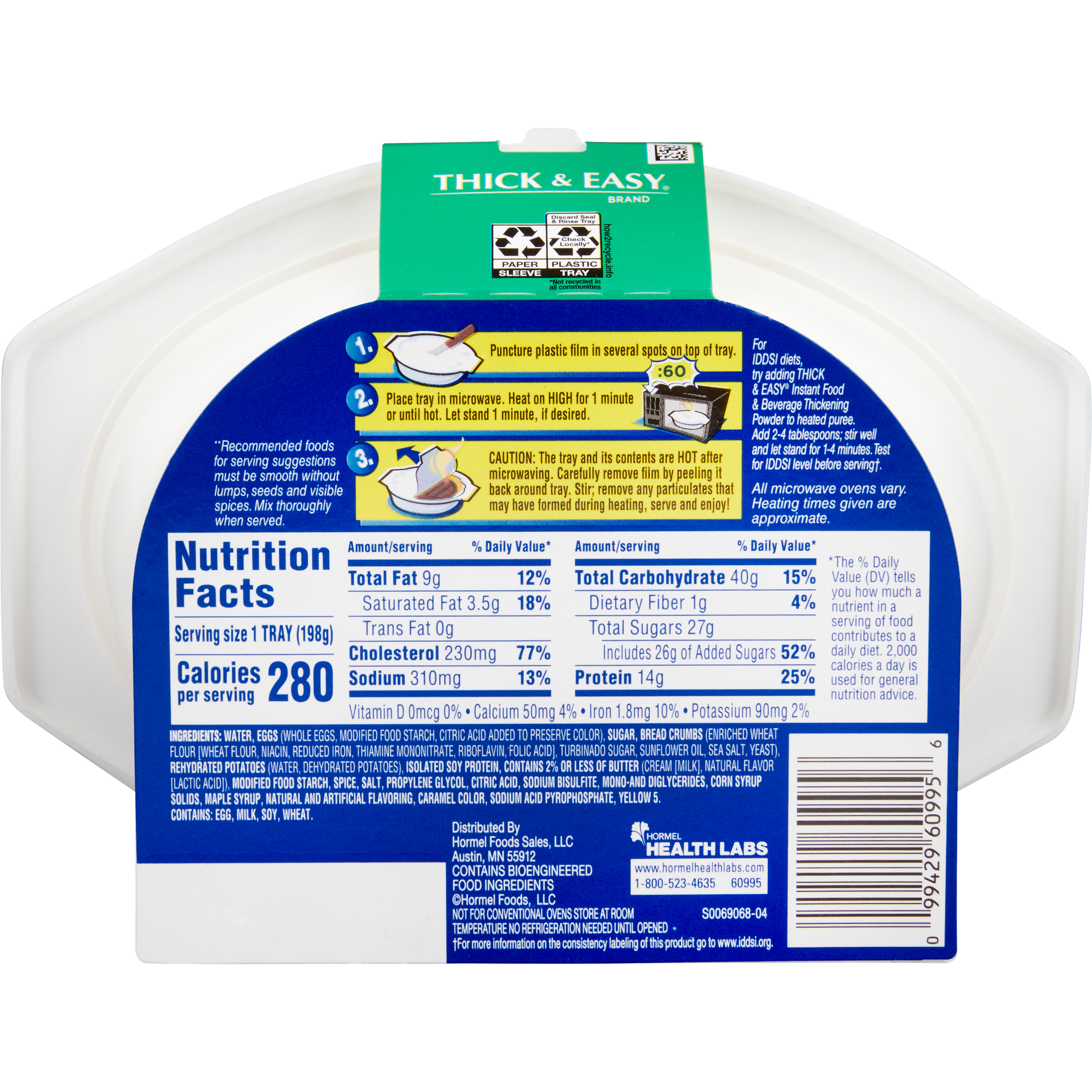 Thick & Easy Purees, Maple Cinnamon French Toast