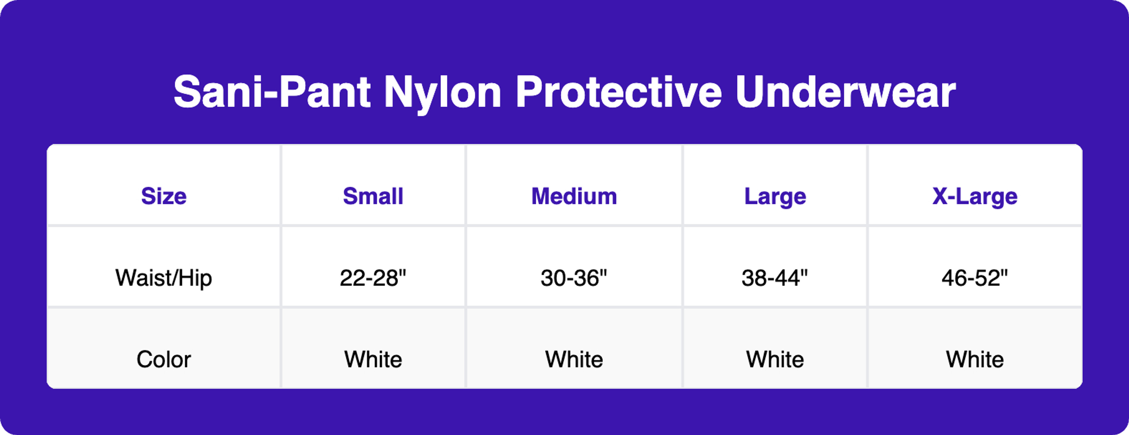 Sani-Pant Nylon Protective Underwear
