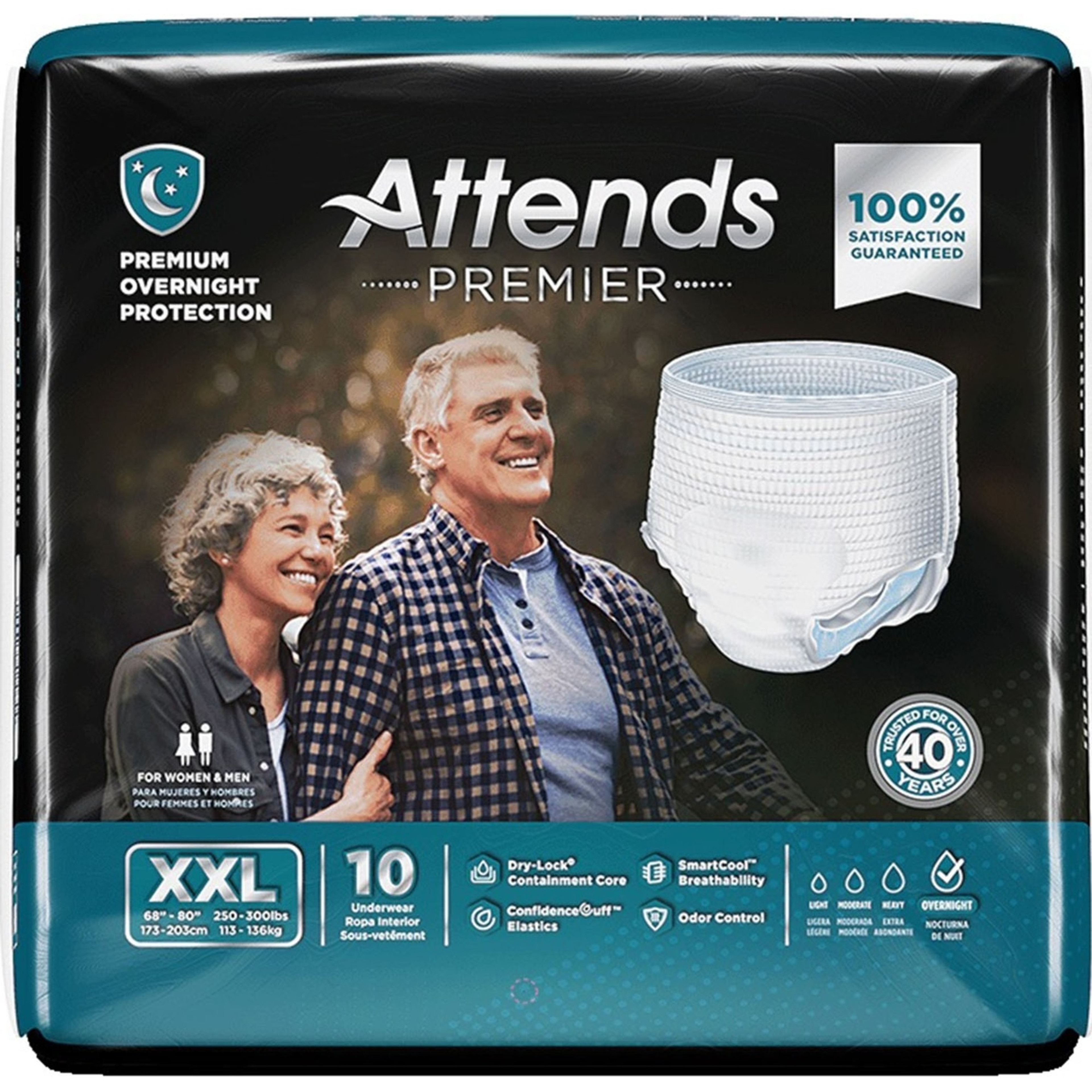 Attends Premier Pull-Up Underwear, Overnight