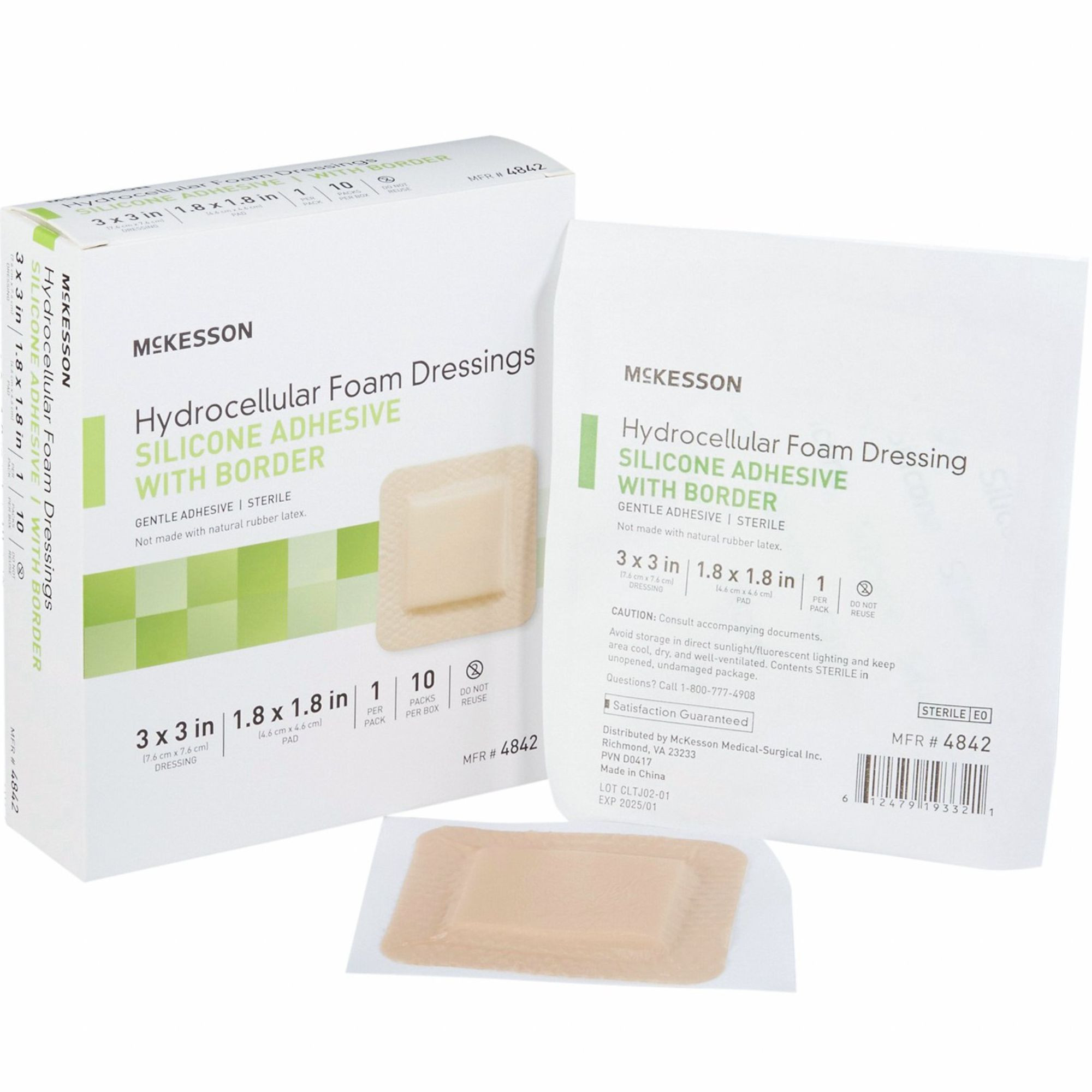 McKesson Square Silicone Foam Dressing