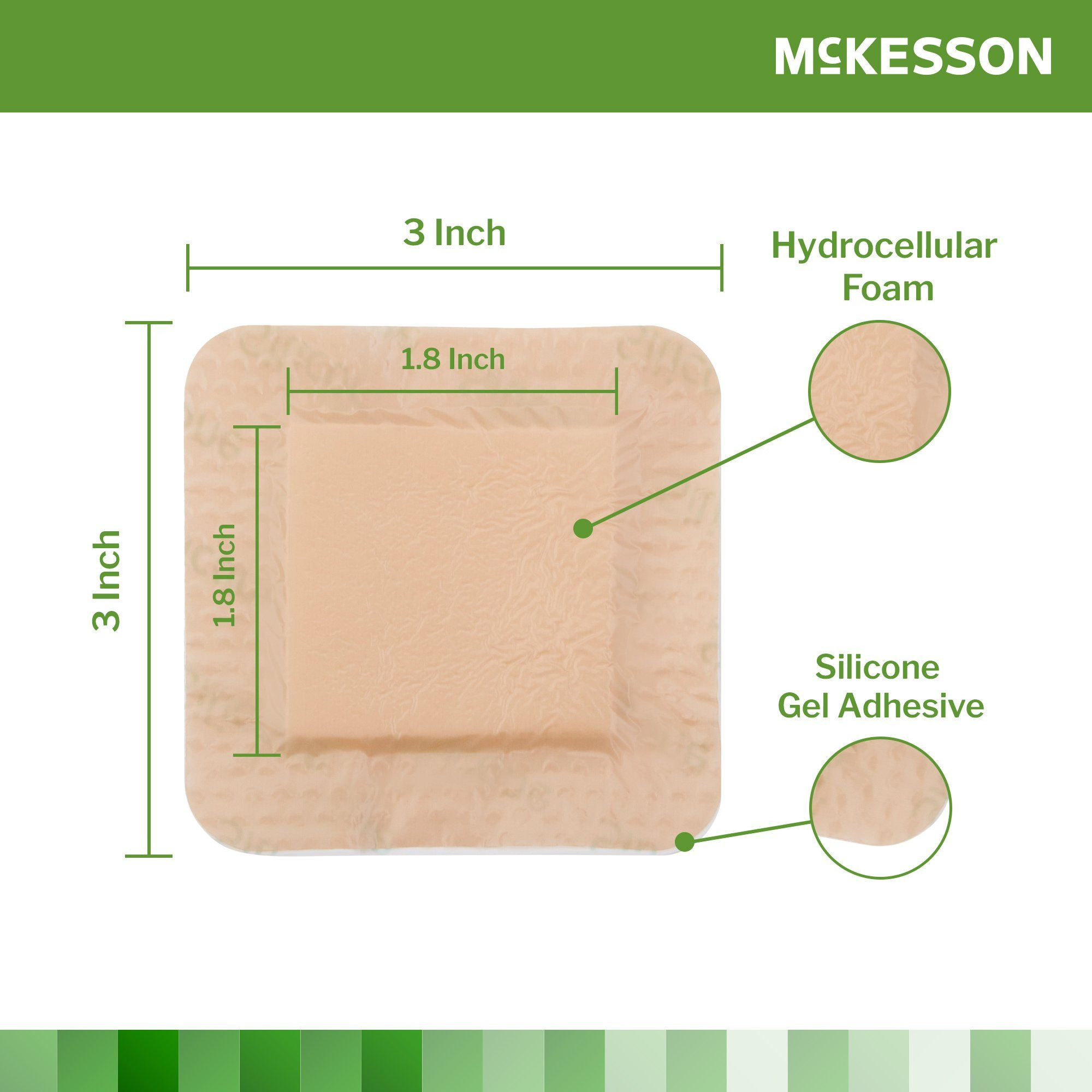 McKesson Square Silicone Foam Dressing