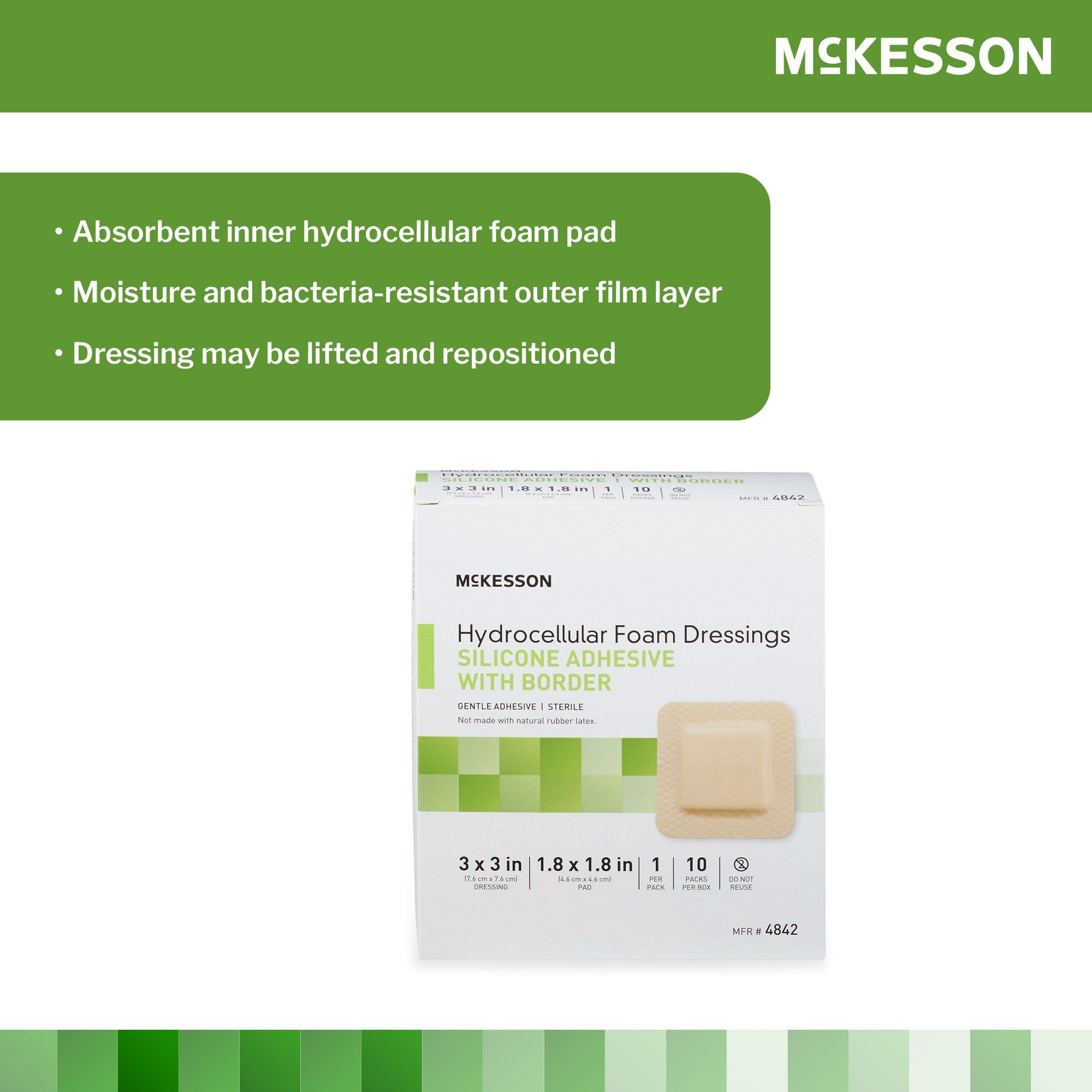 McKesson Square Silicone Foam Dressing