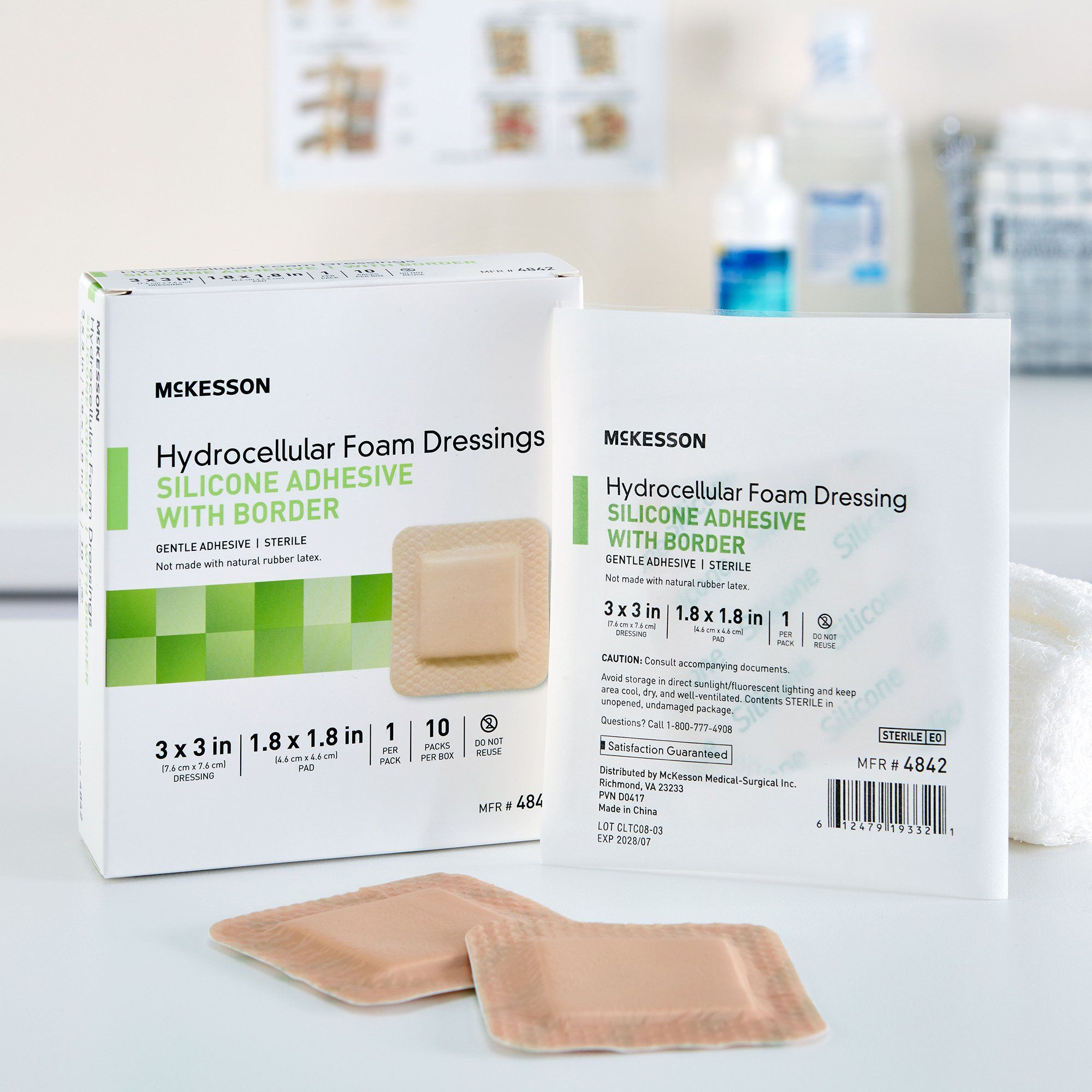 McKesson Square Silicone Foam Dressing