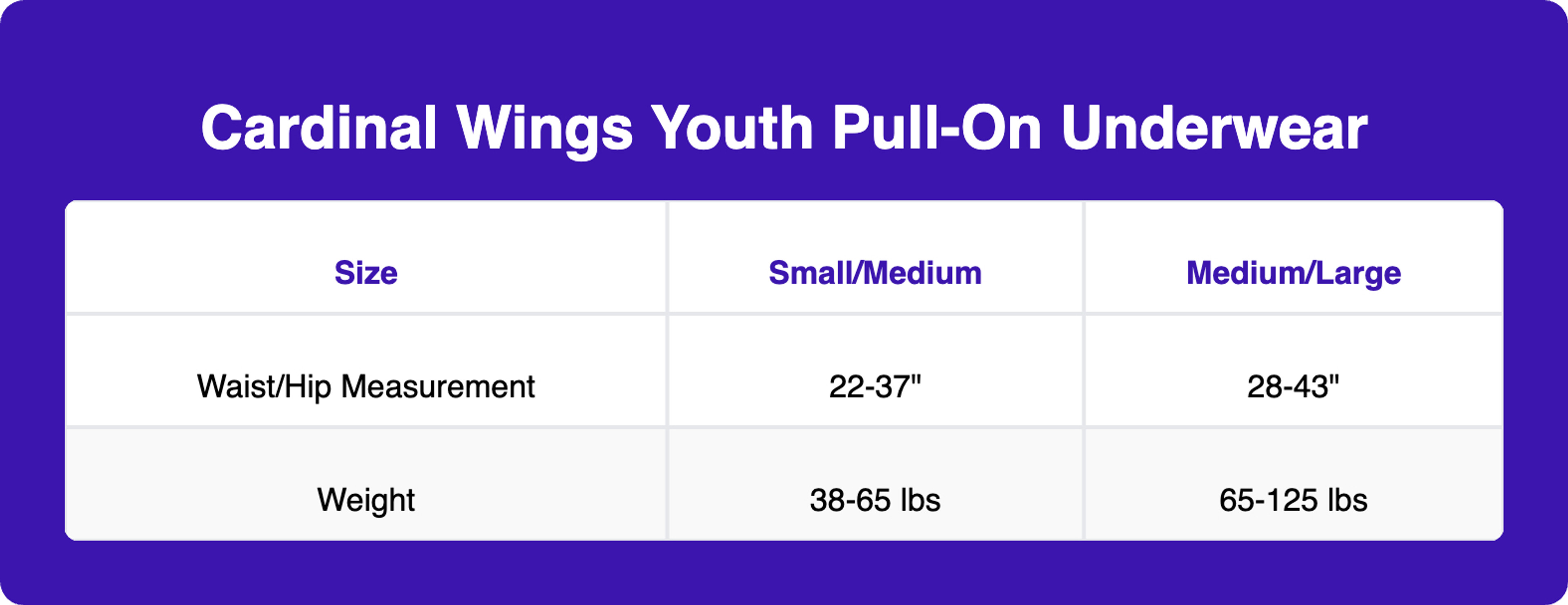 Cardinal Wings Youth Pull-On Underwear