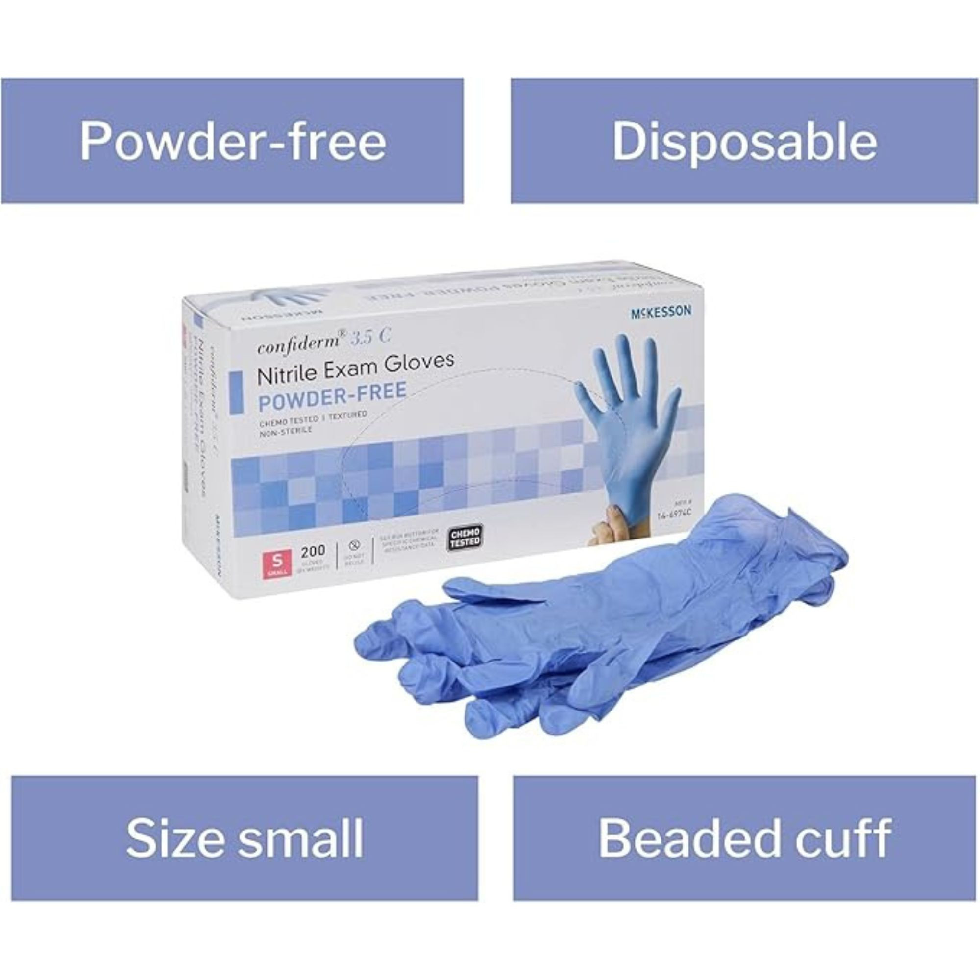 McKesson Confiderm 3.5C Nitrile Gloves