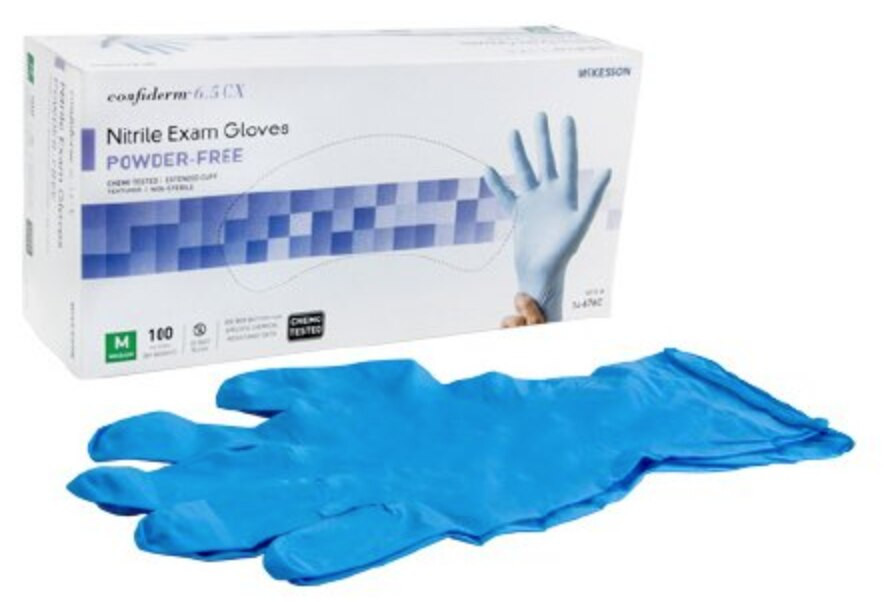 McKesson Confiderm 6.5CX Nitrile Extended Cuff Gloves