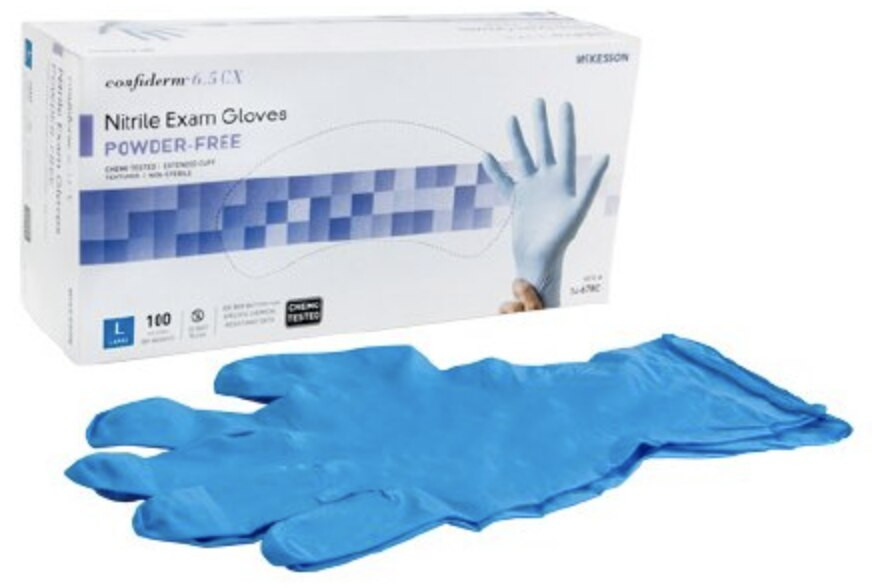 McKesson Confiderm 6.5CX Nitrile Extended Cuff Gloves