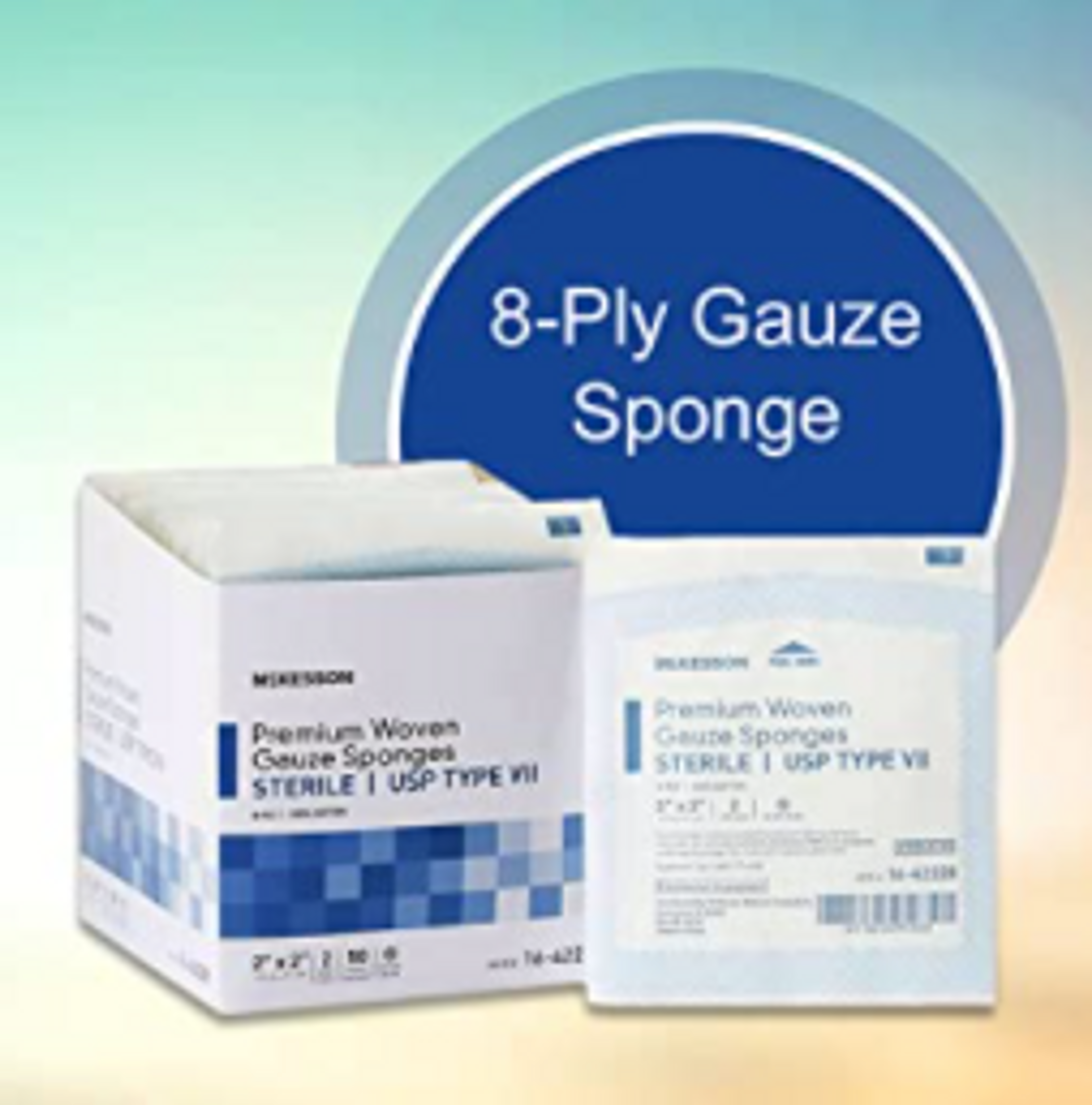 McKesson 8-Ply Gauze Sponges, Sterile