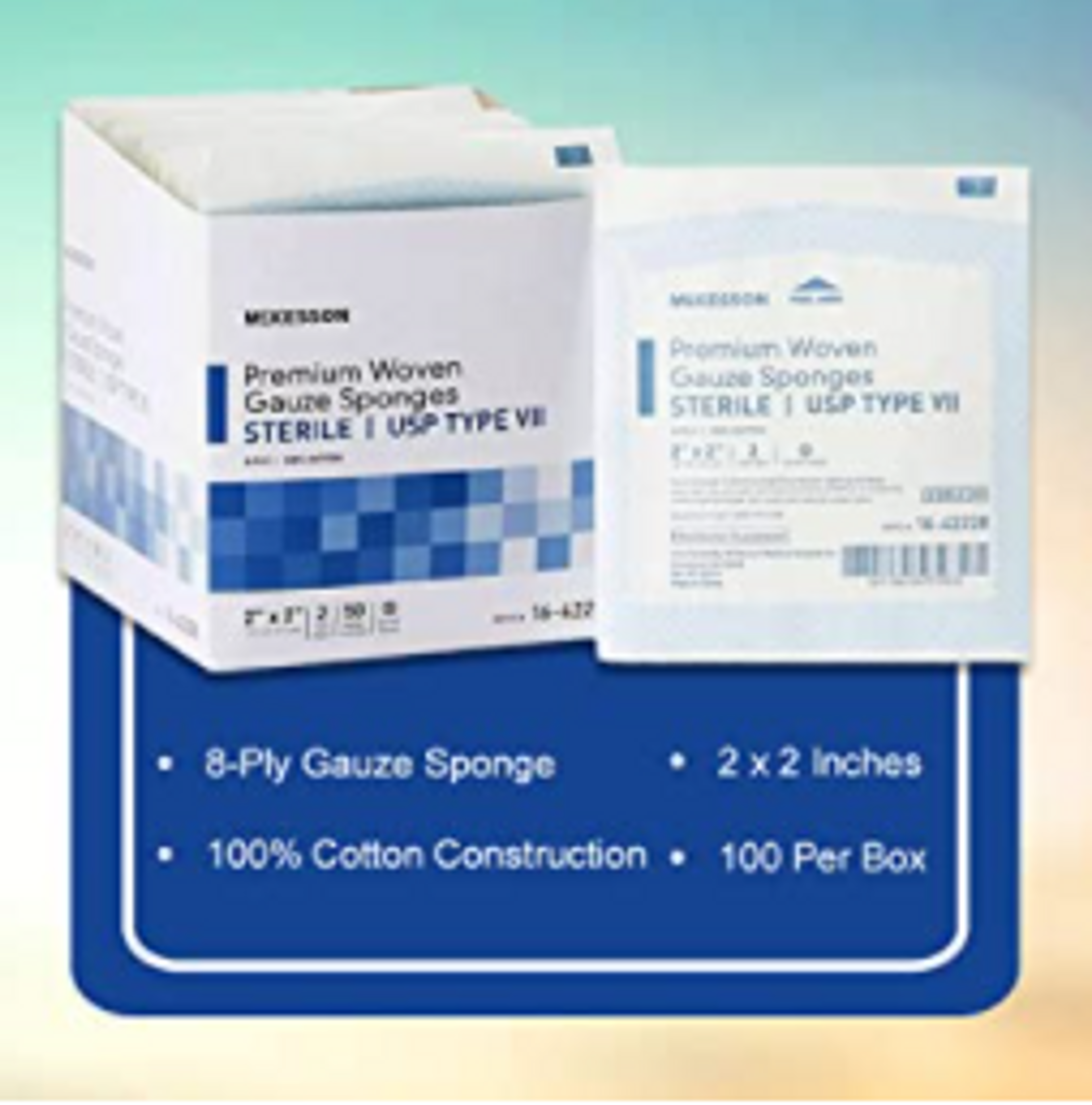 McKesson 8-Ply Gauze Sponges, Sterile