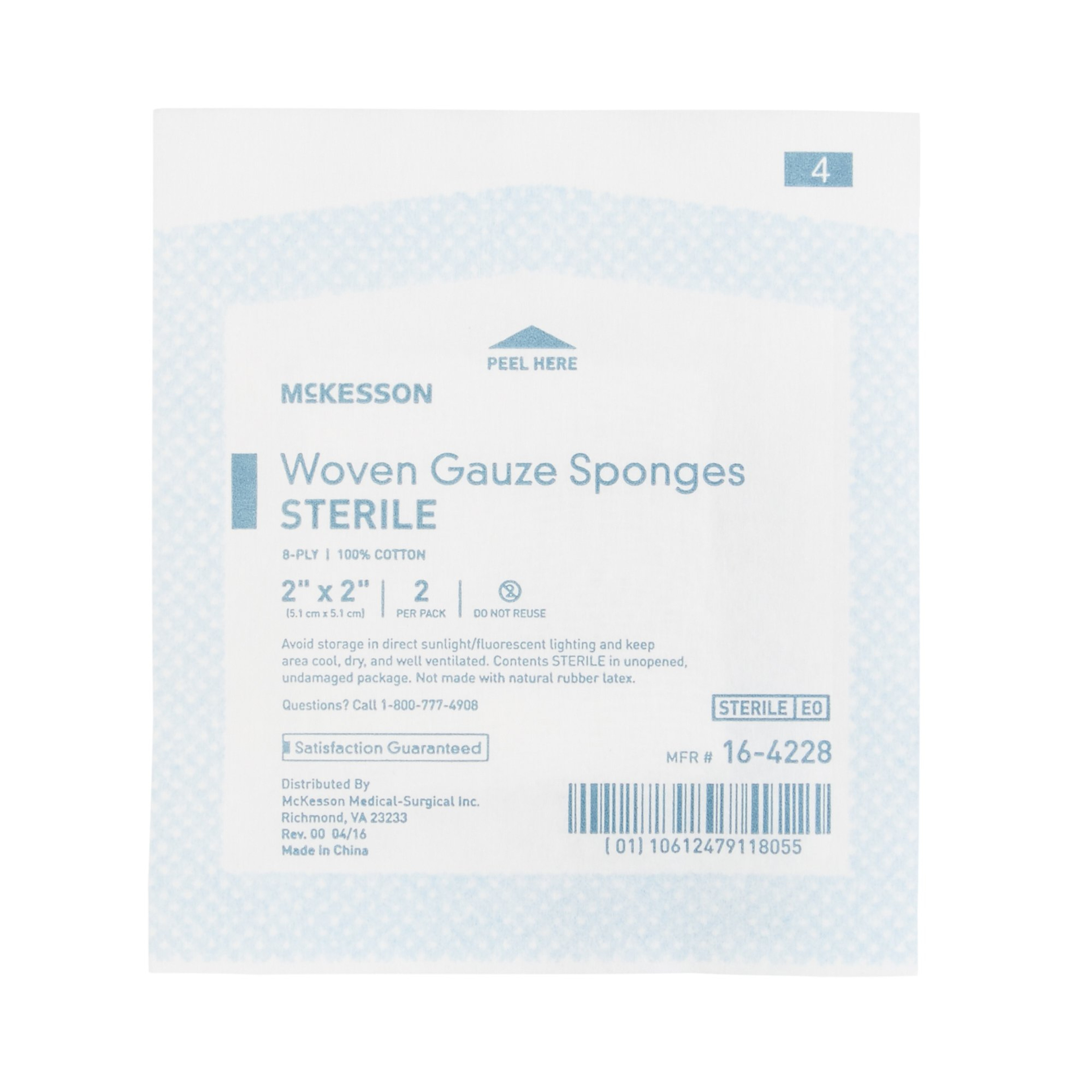 McKesson 8-Ply Woven Gauze Sponges, Sterile
