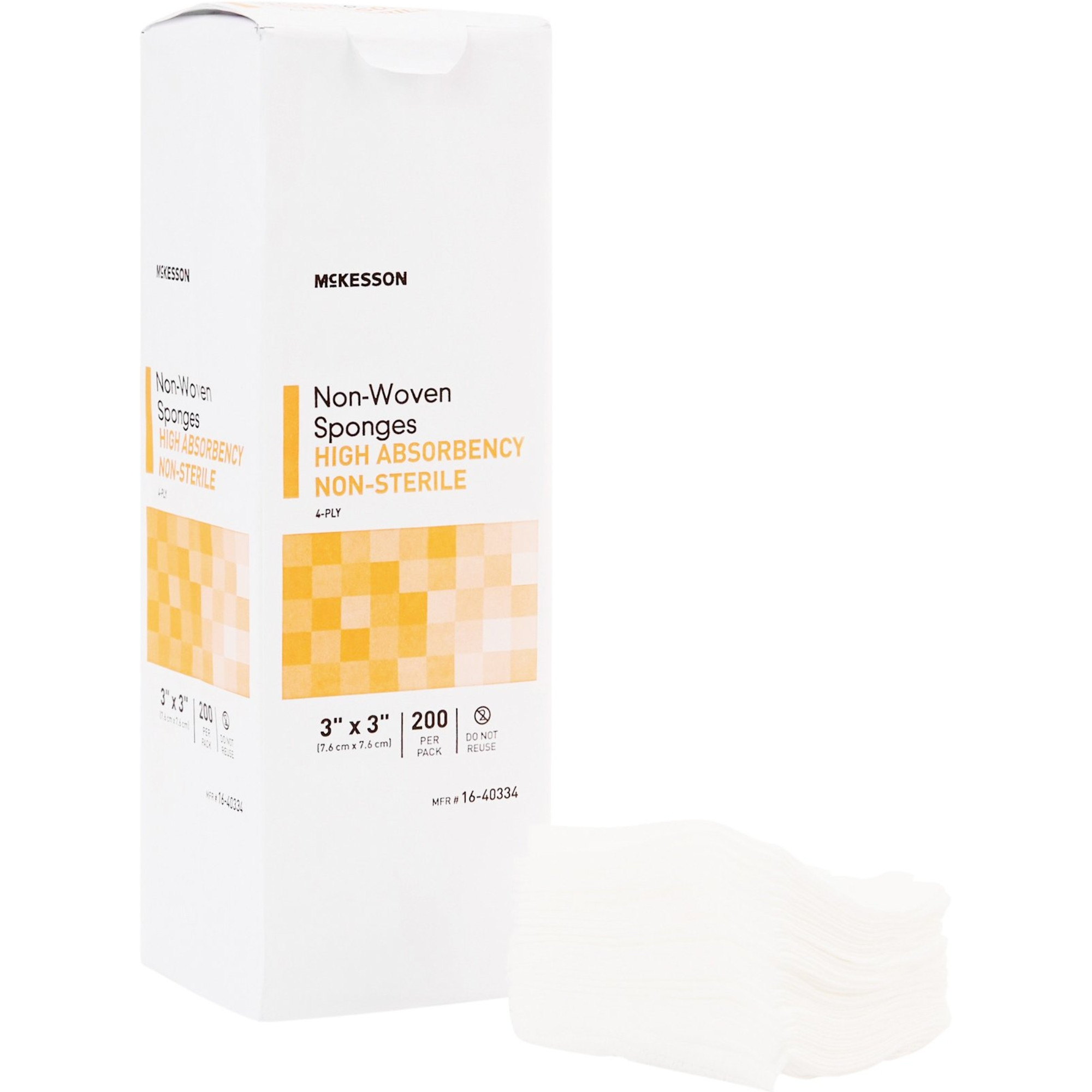 McKesson 4-Ply Non-Woven Sponge, Non-Sterile 