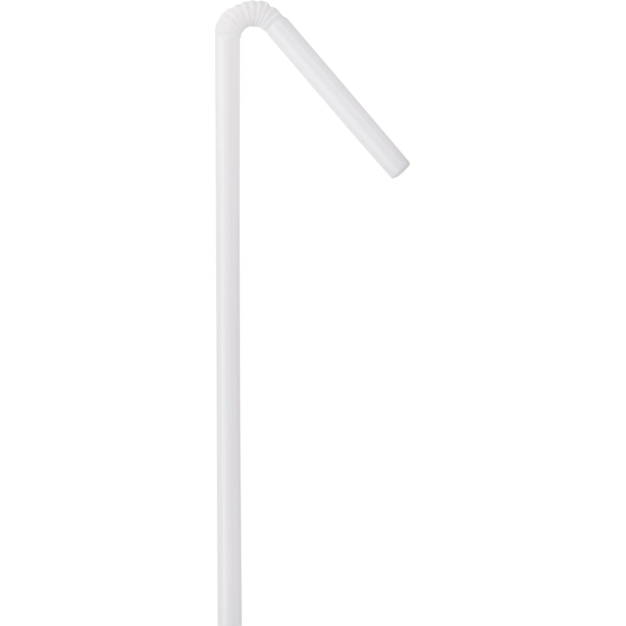 McKesson Flexible Drinking Straws, White