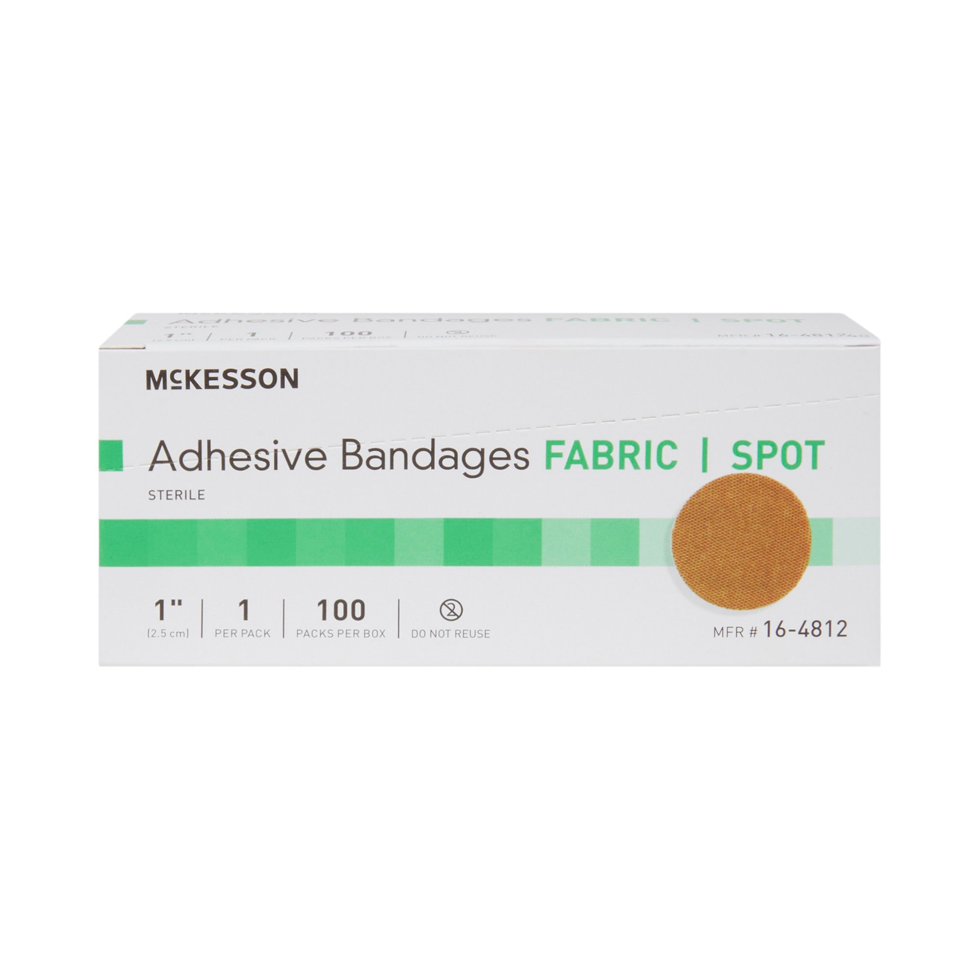 McKesson Adhesive Spot Fabric Bandage, Sterile