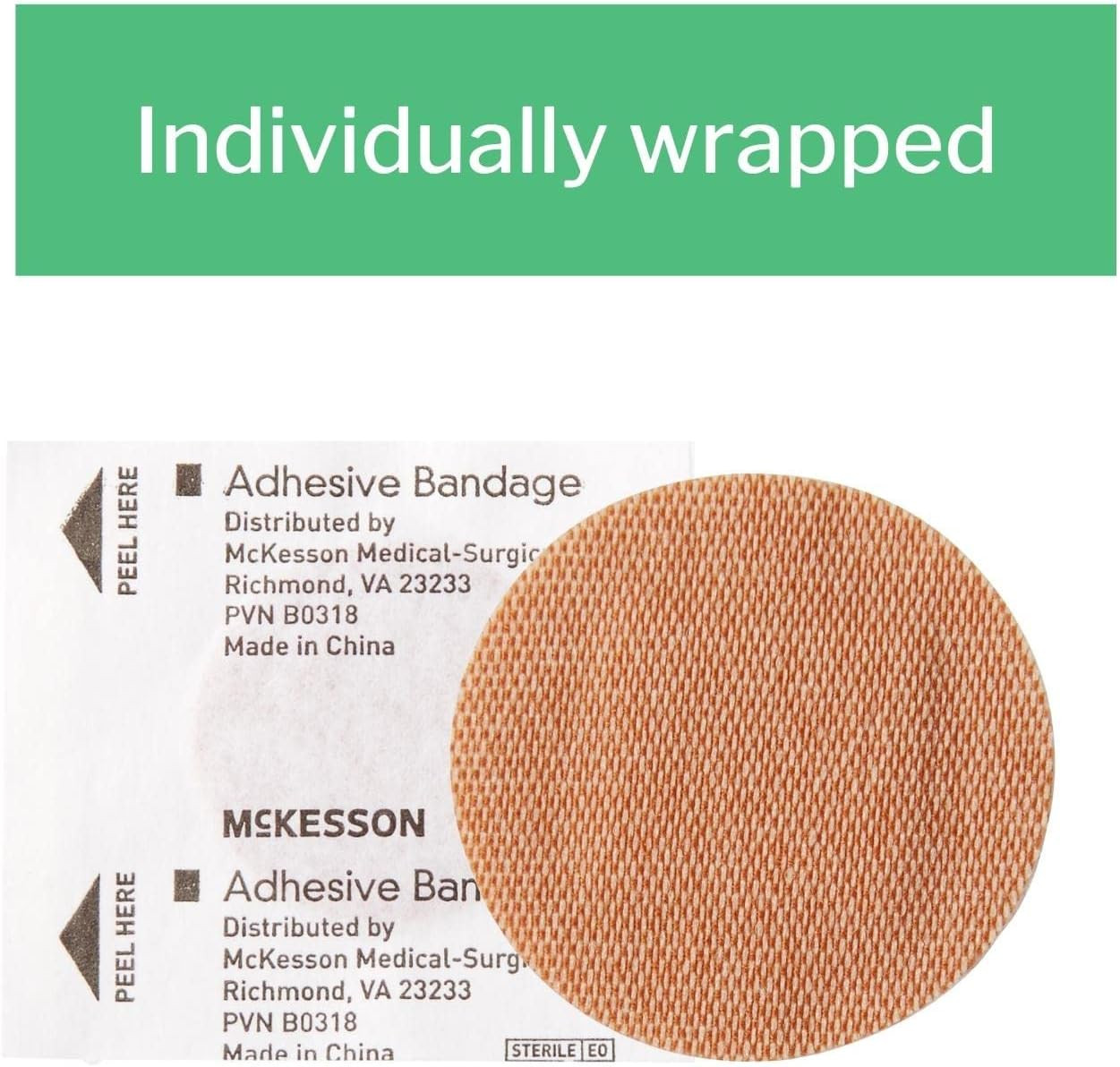McKesson Adhesive Spot Fabric Bandage, Sterile