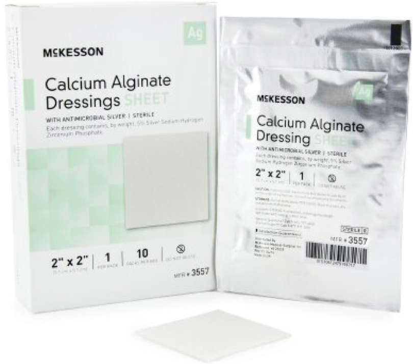 McKesson Calcium Alginate Dressing with Silver, Sterile