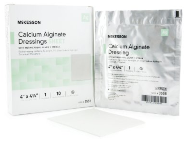 McKesson Calcium Alginate Dressing with Silver, Sterile