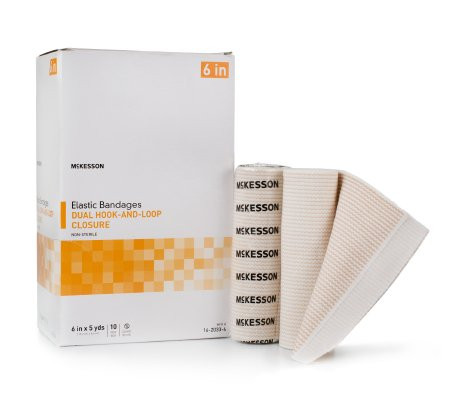 McKesson Double Hook and Loop Closure Elastic Bandage, NonSterile