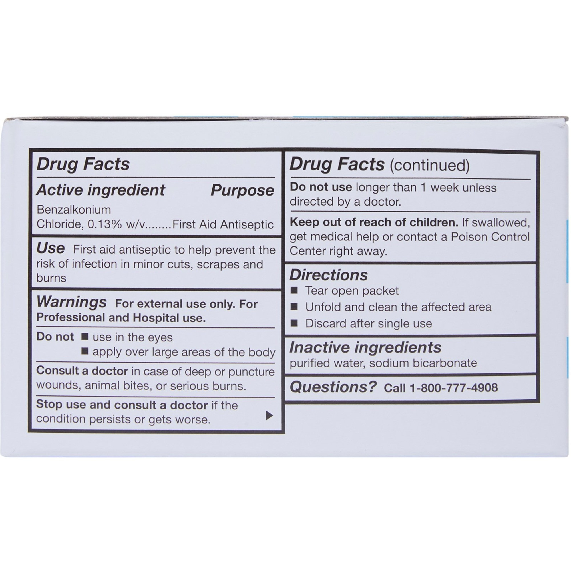 McKesson Sanitizing Skin Wipe, Benzalkonium Chloride