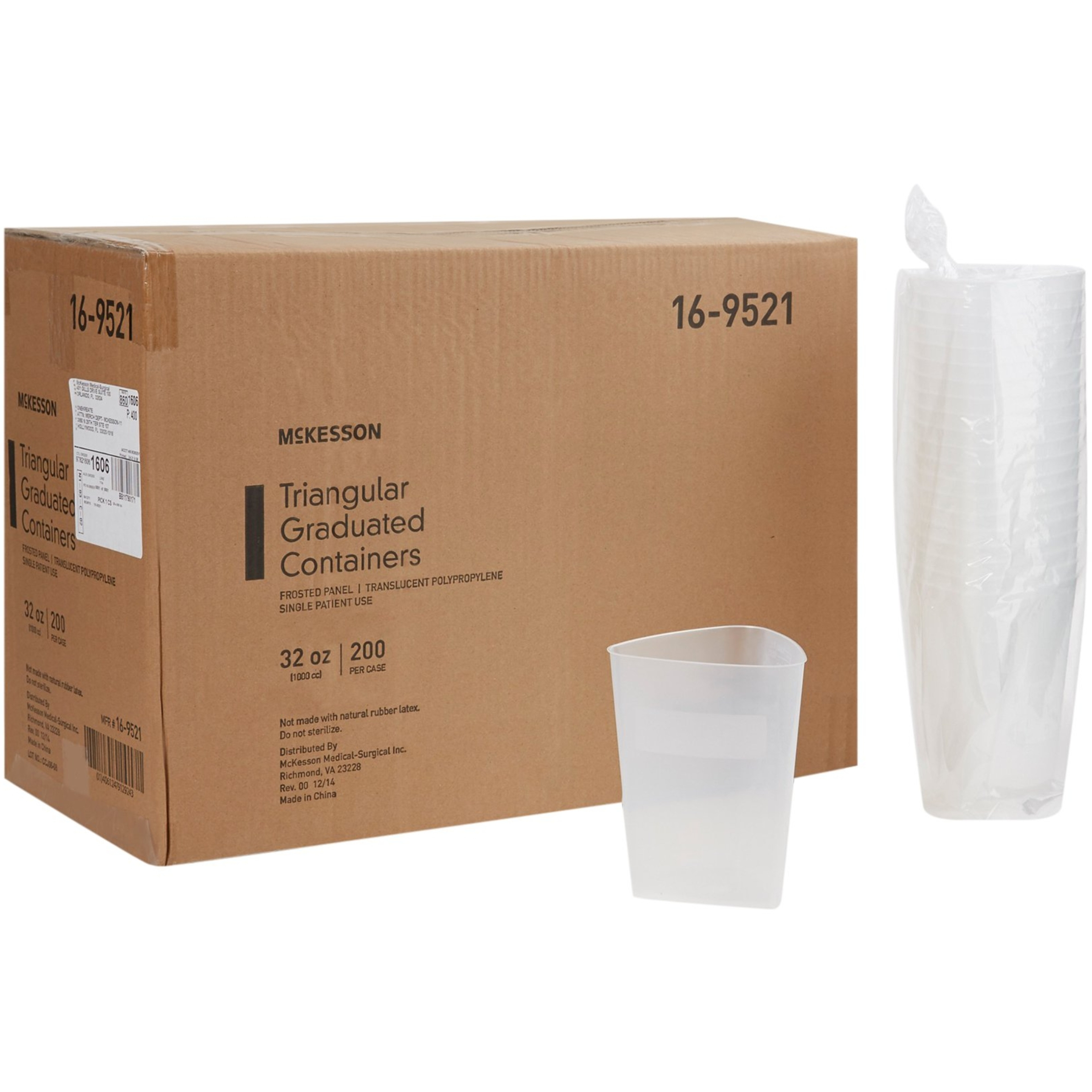 McKesson Triangular Graduated Container
