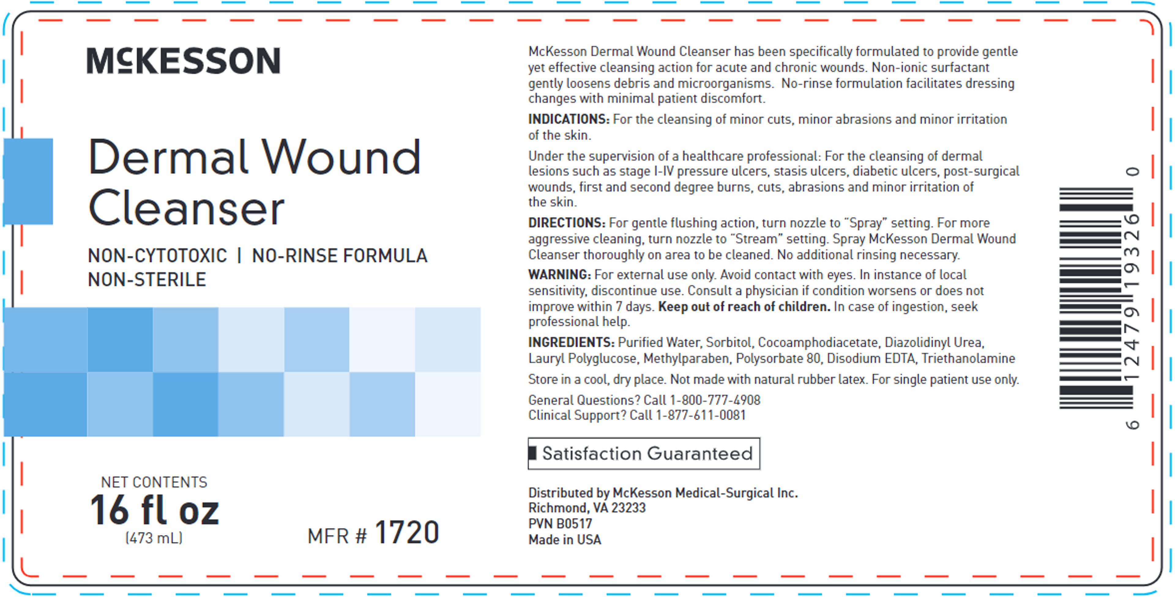 McKesson Dermal Wound Cleanser, NonSterile