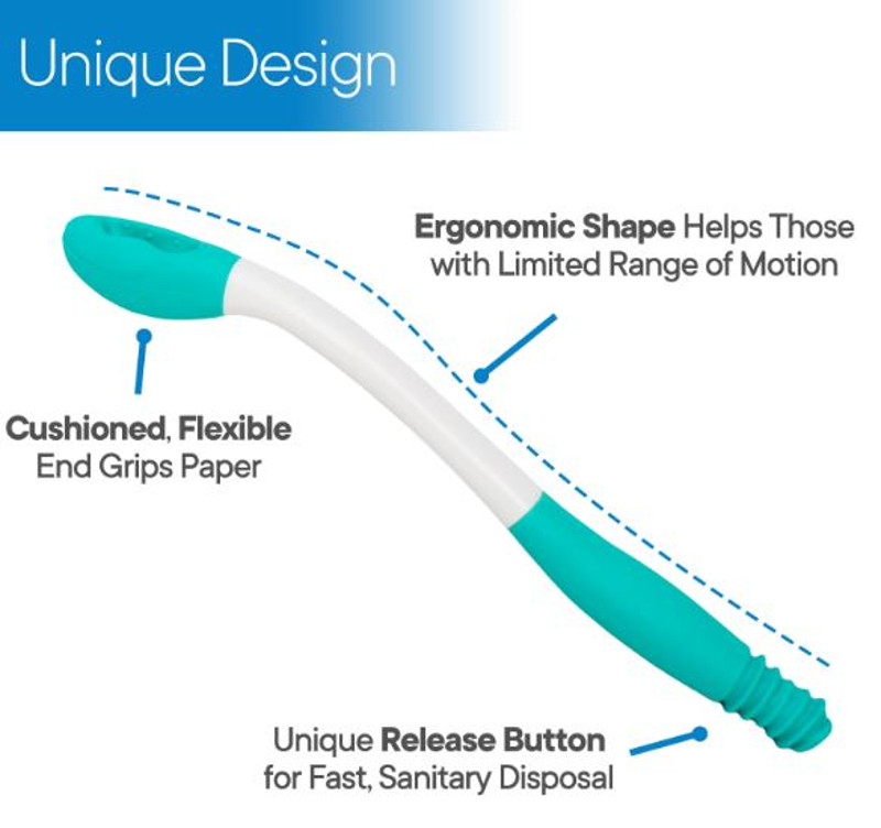 Long Reach Comfort Wipe Toileting Aid, JB5231, 1EA