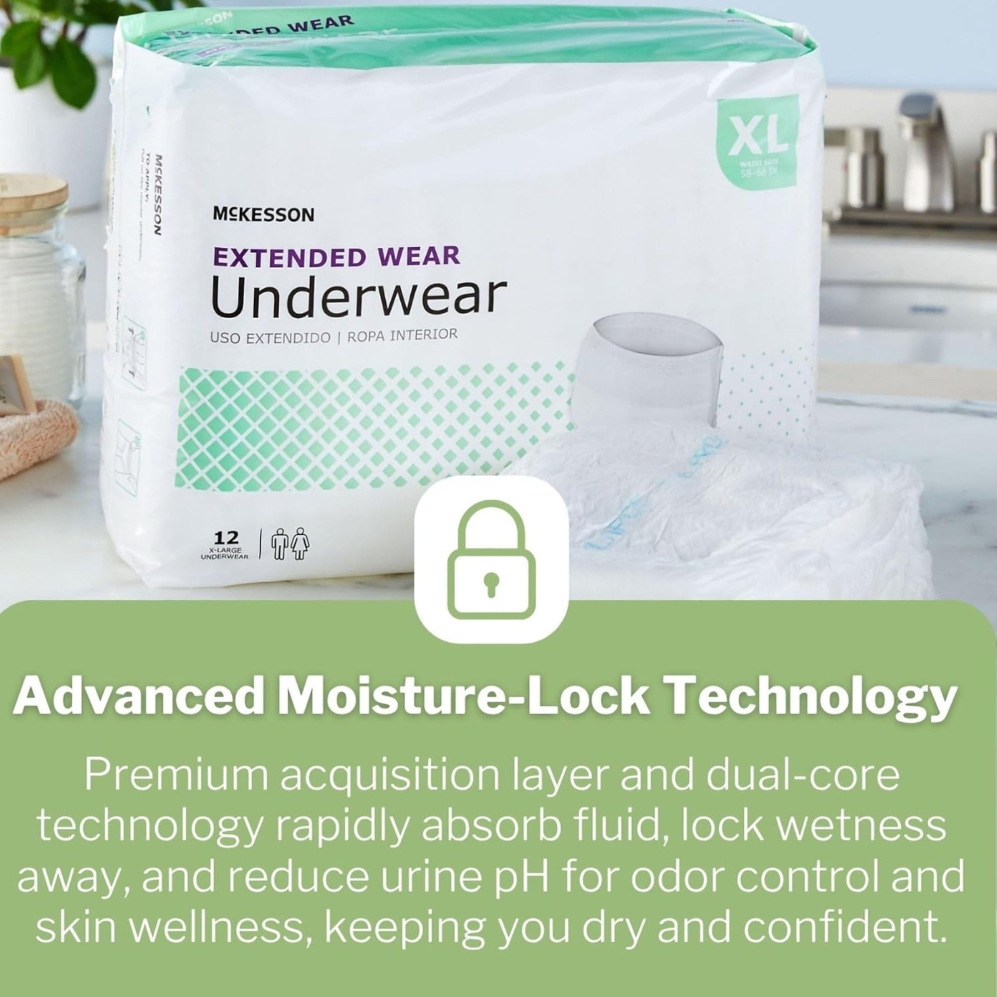 McKesson Extended Wear Pull-Up Underwear, MaximumMcKesson Extended Wear Pull-Up Underwear, Maximum