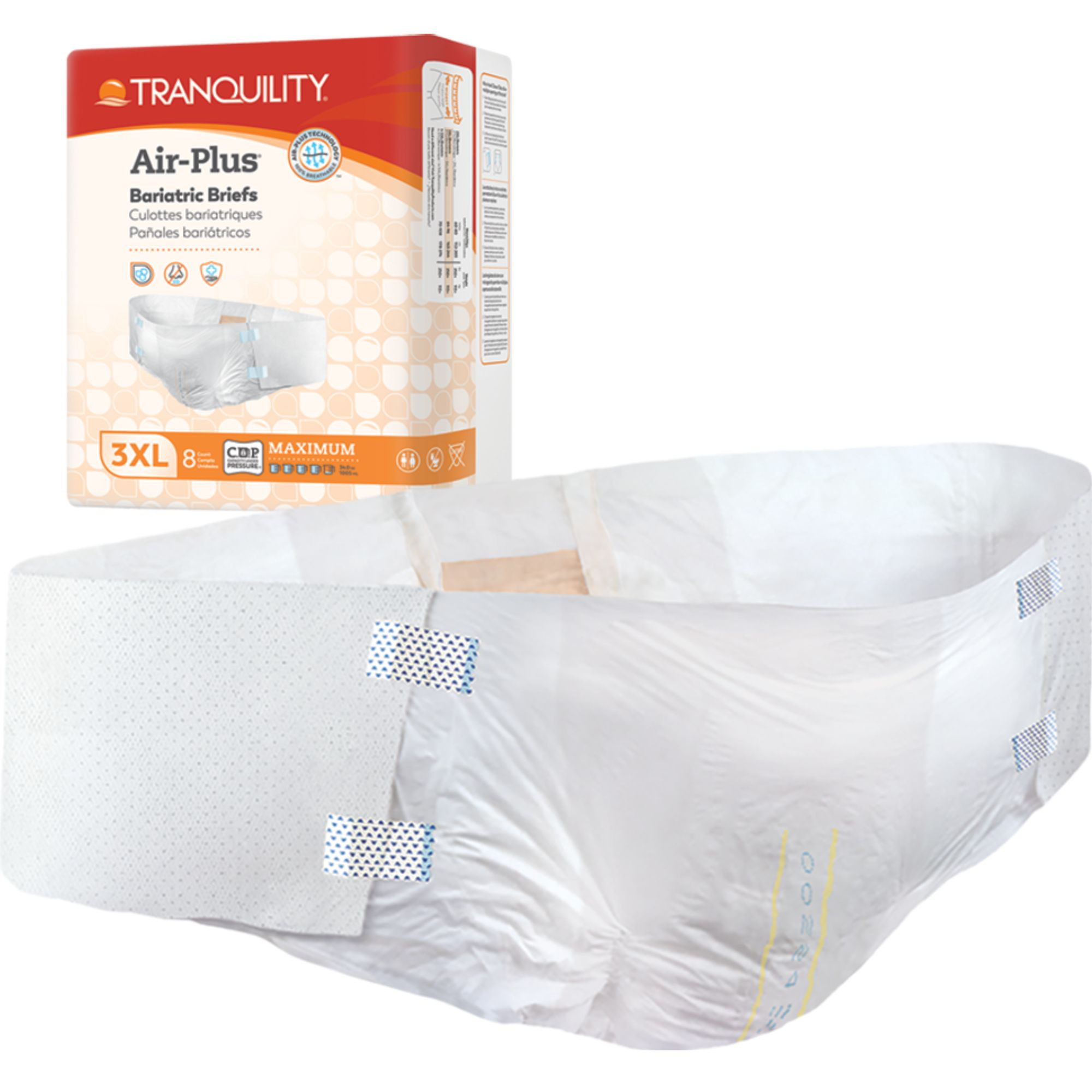 Tranquility Bariatric Disposable Adult Briefs with Tabs, Maximum Absorbency