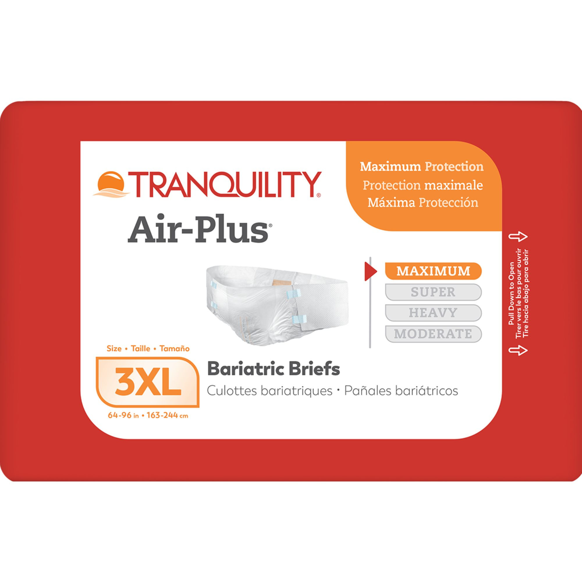 Tranquility Bariatric Disposable Adult Briefs with Tabs, Maximum