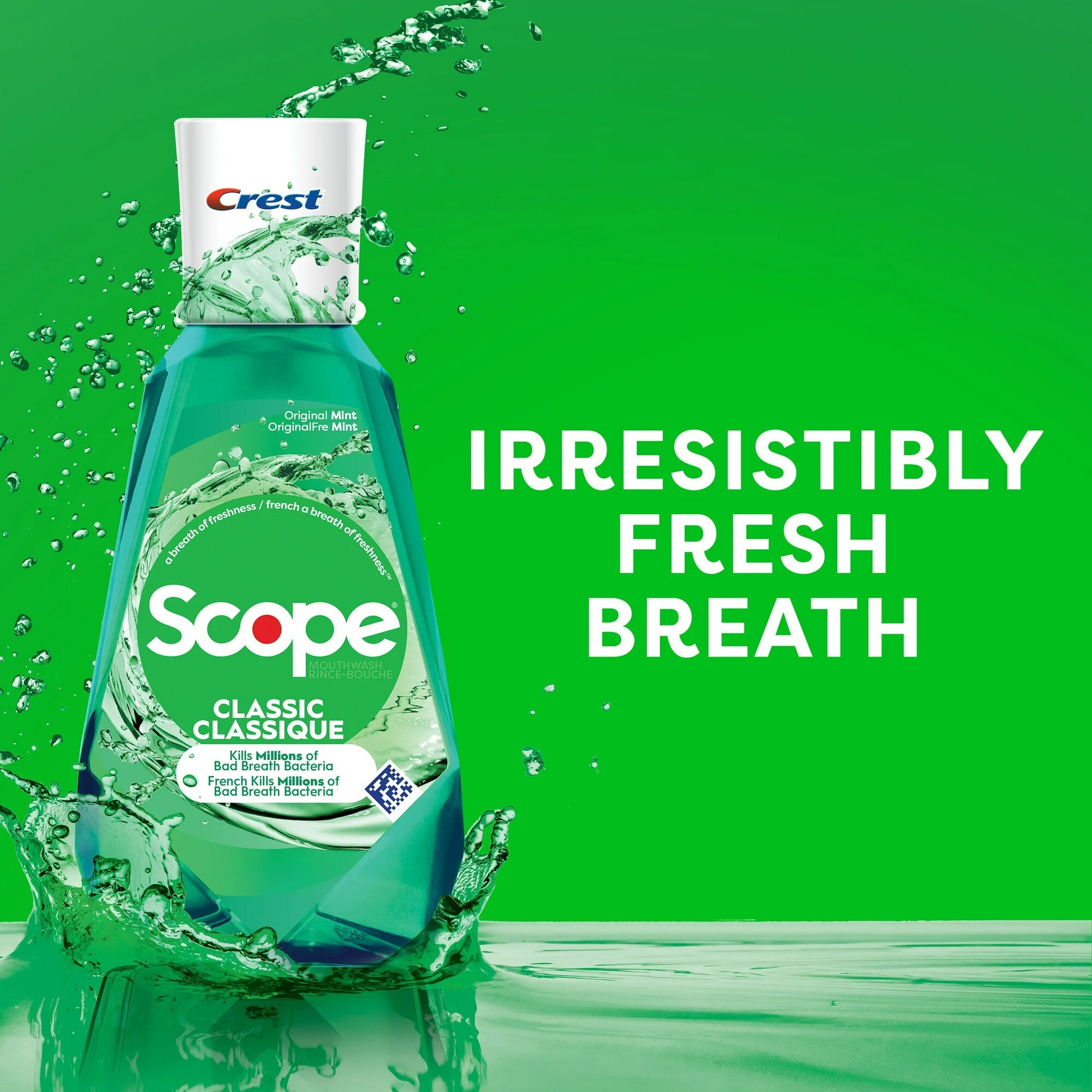Crest Scope Classic Mouthwash, Mint Flavor