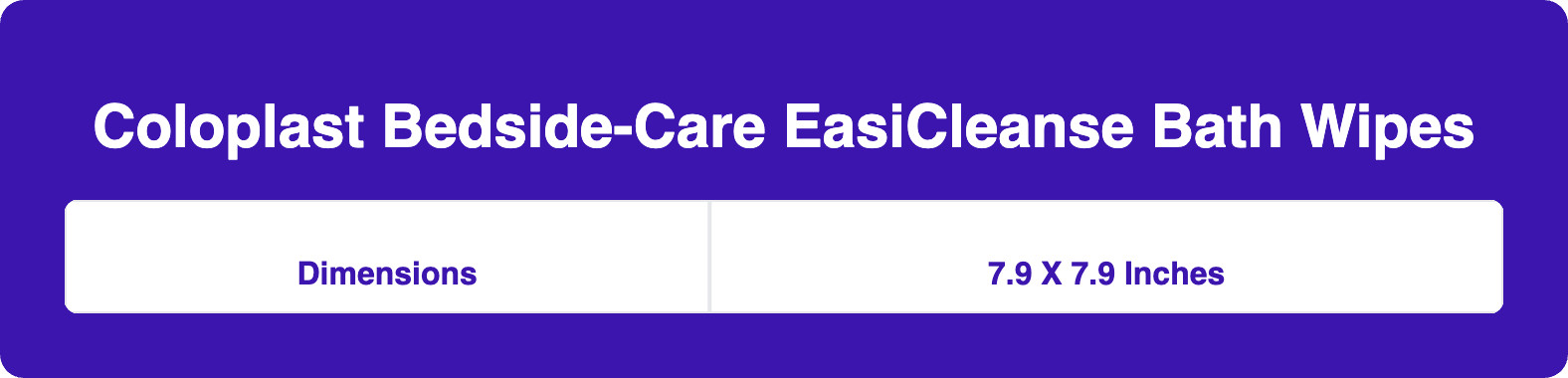 Coloplast Bedside-Care EasiCleanse Bath Wipes