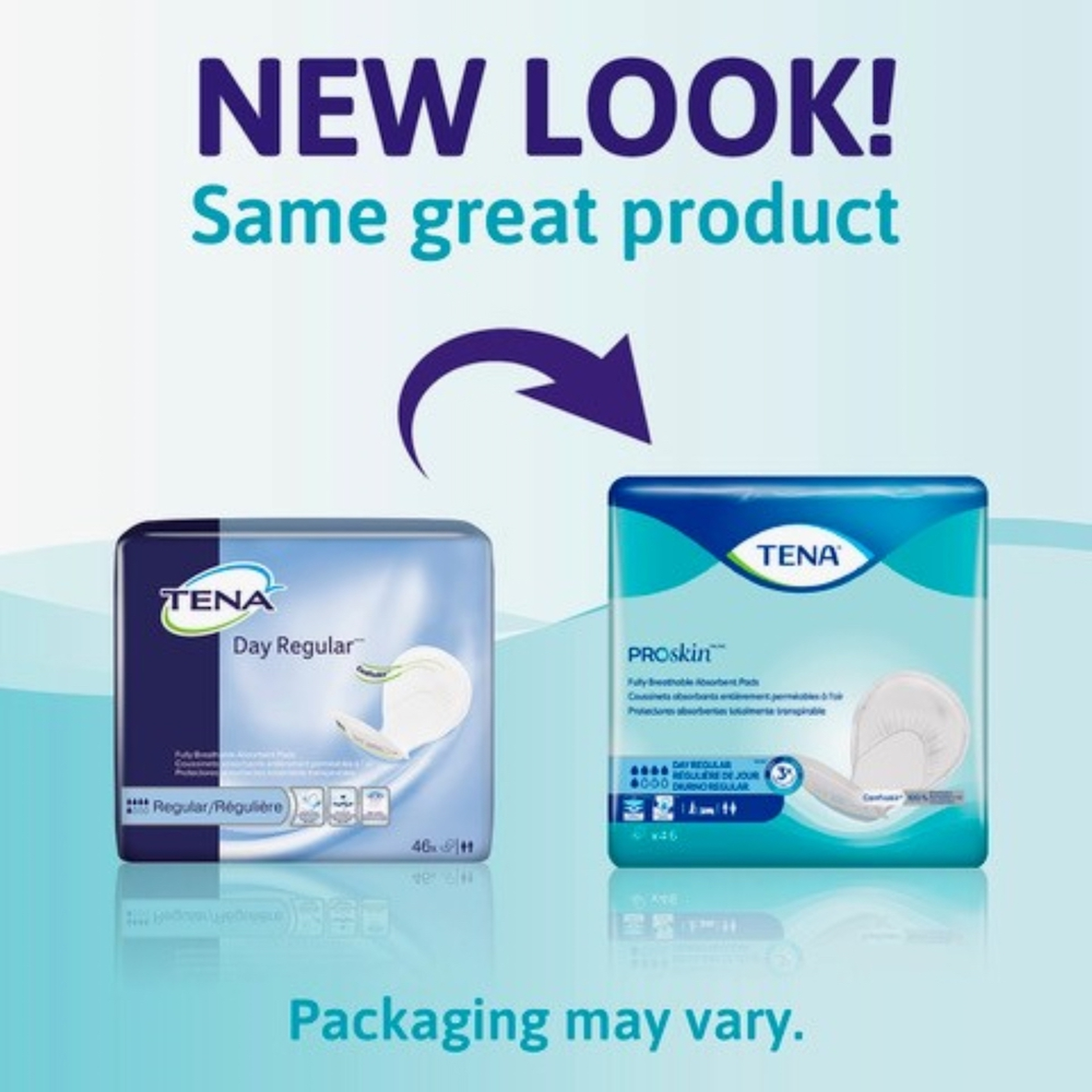 TENA ProSkin Day Regular Absorbent Pads, Moderate Absorbency