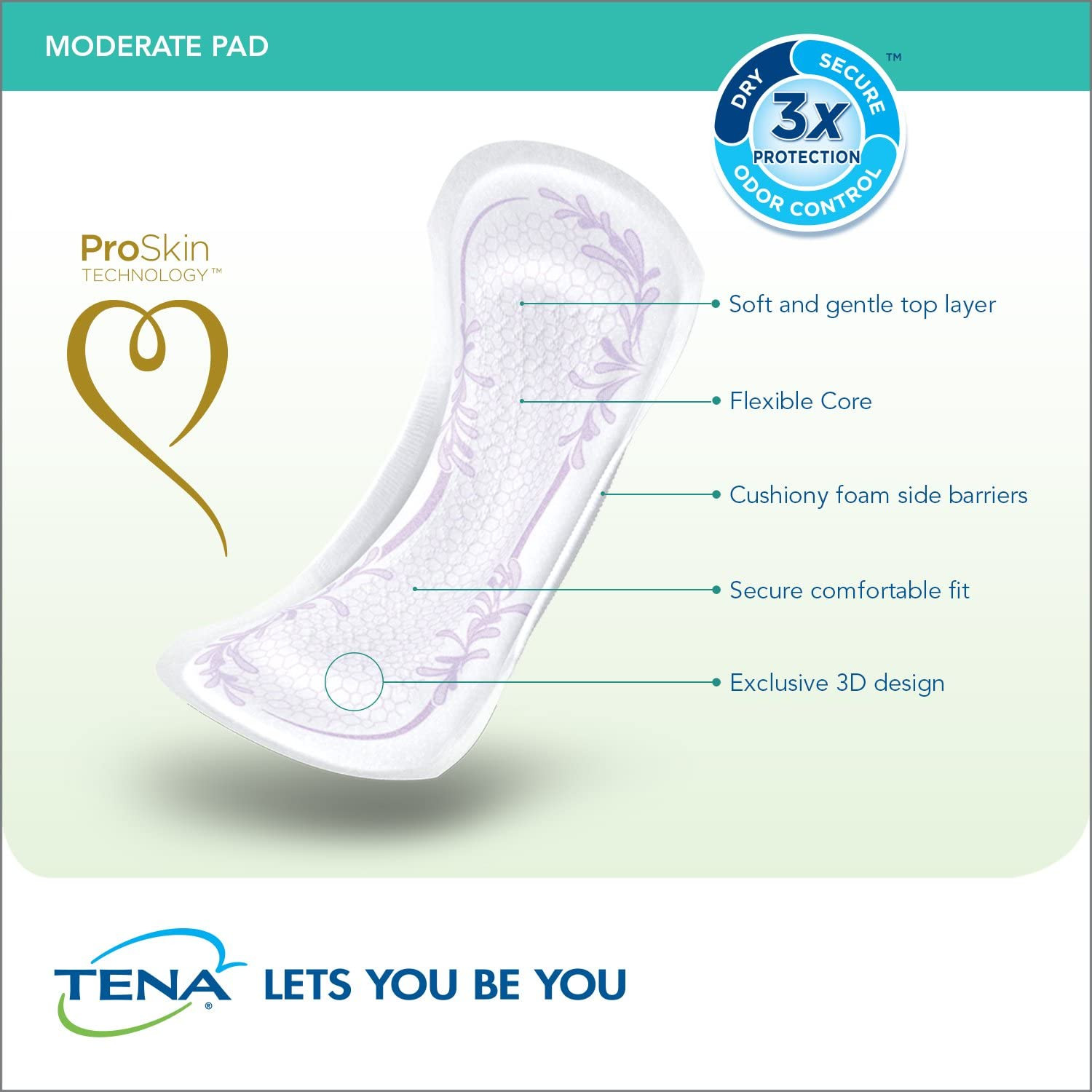 TENA Intimates Moderate Thin Incontinence Pads
