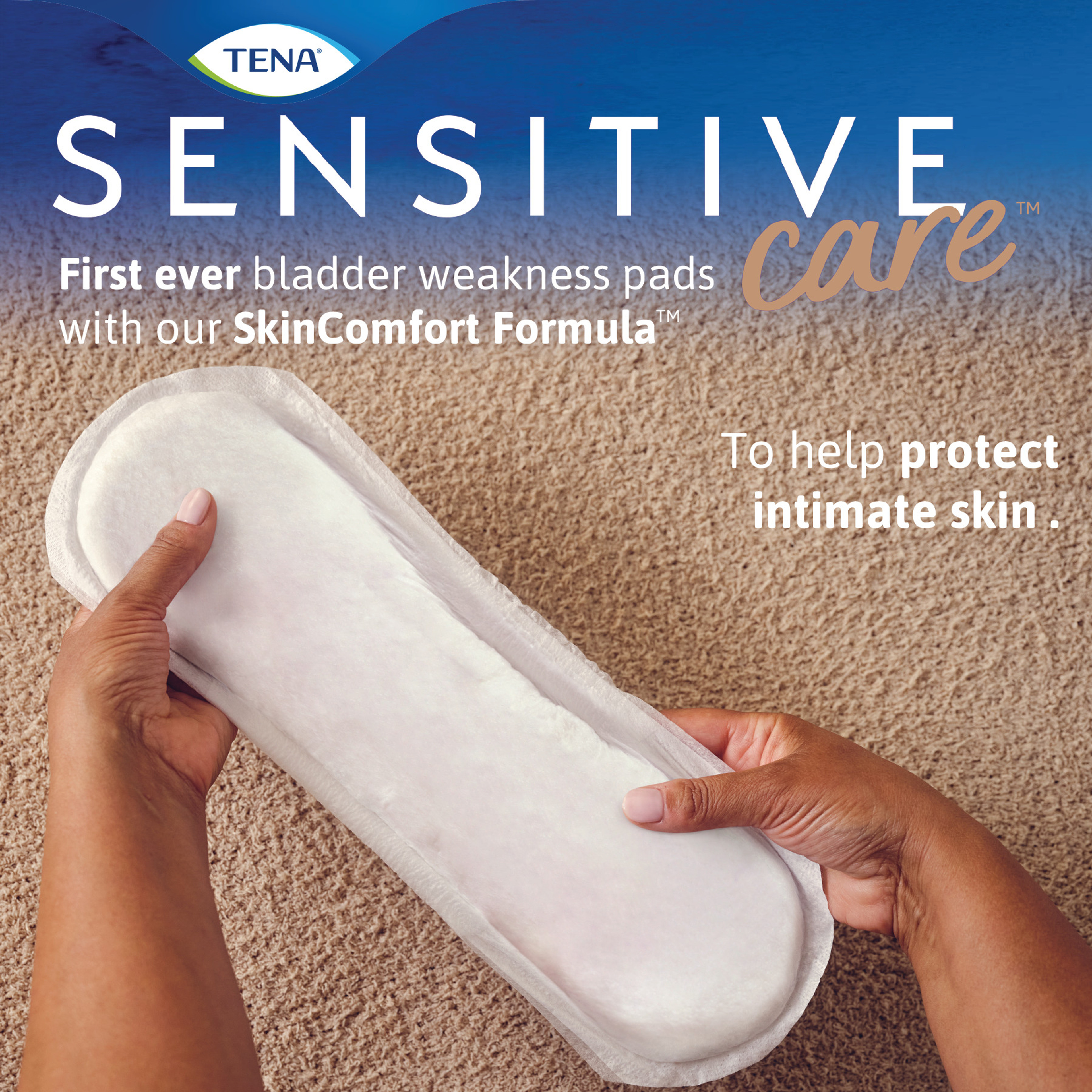 TENA Sensitive Care Incontinence Control Pad for Women, Maximum Absorbency