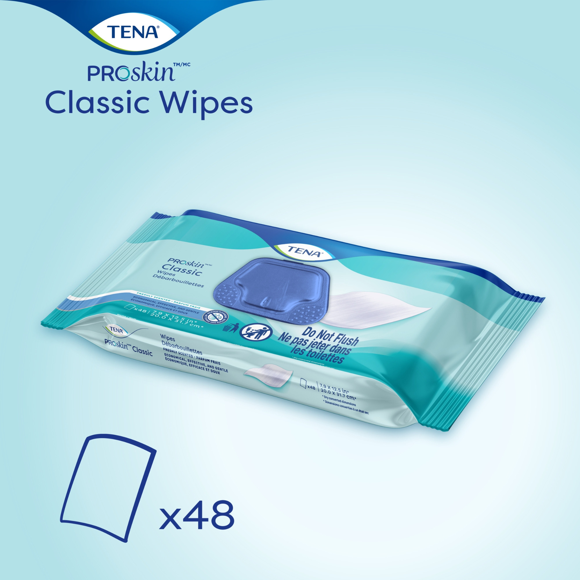 TENA ProSkin Classic Premoistened Adult Washcloths
