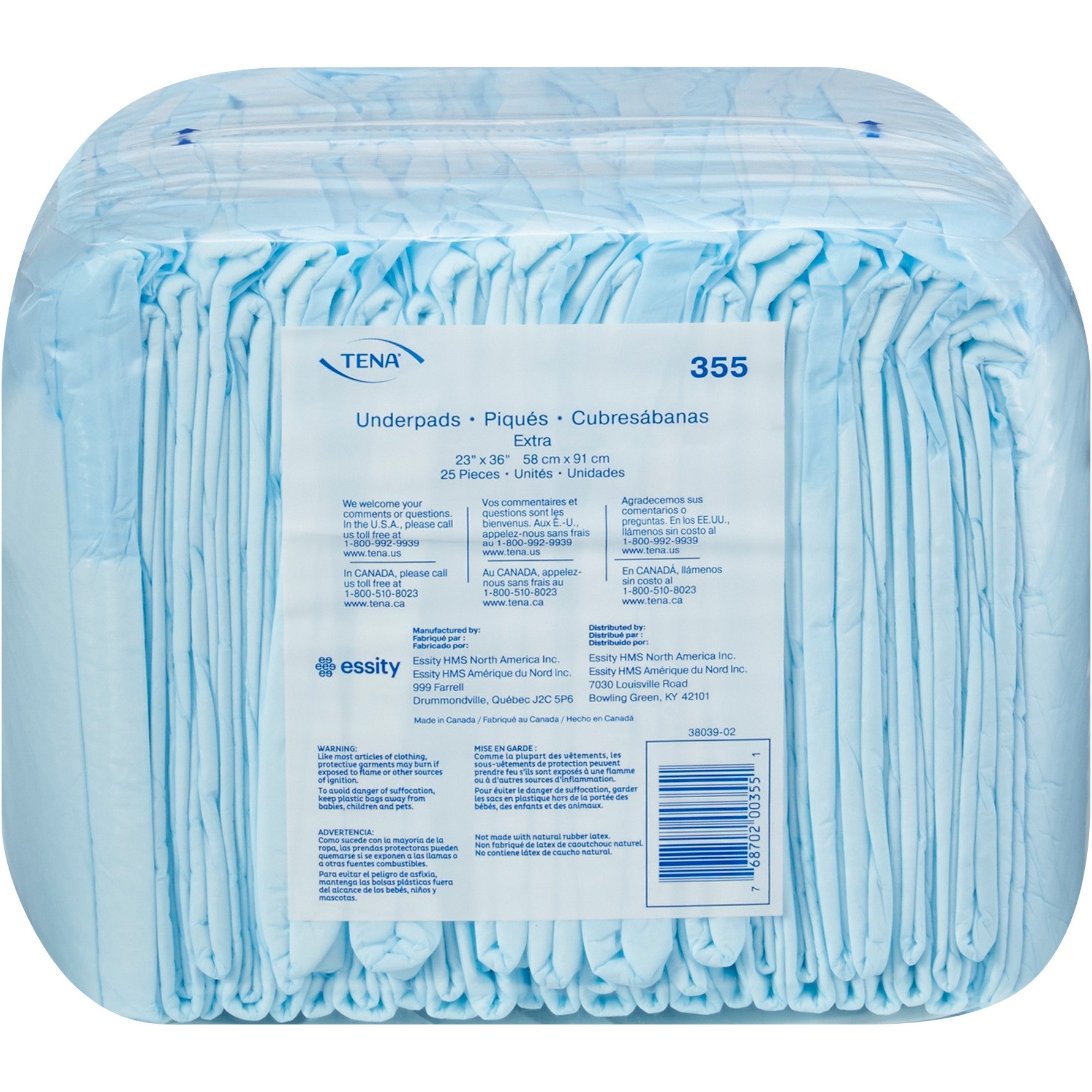 TENA Extra Incontinence Disposable Underpads, Light Absorbency