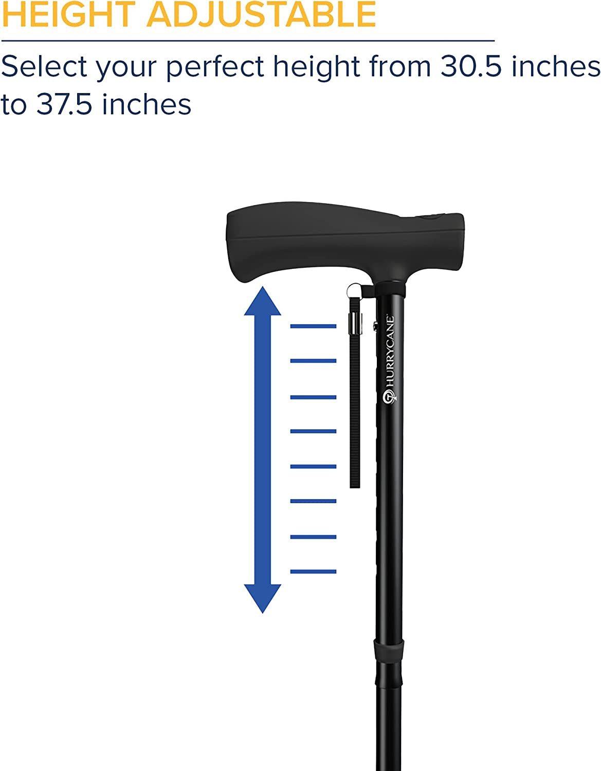 HurryCane Freedom Edition Aluminium Folding Cane