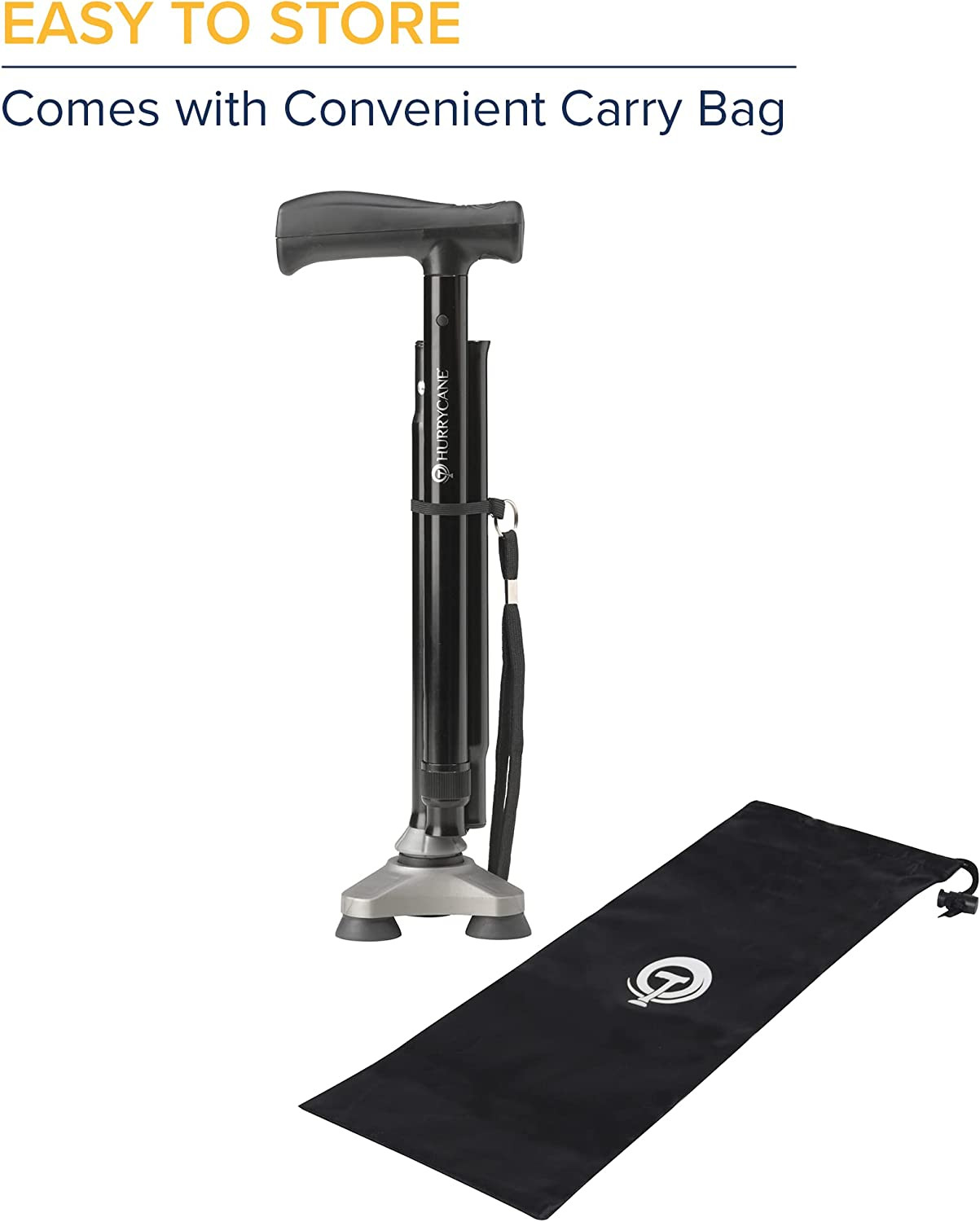 HurryCane Freedom Edition Aluminium Folding Cane